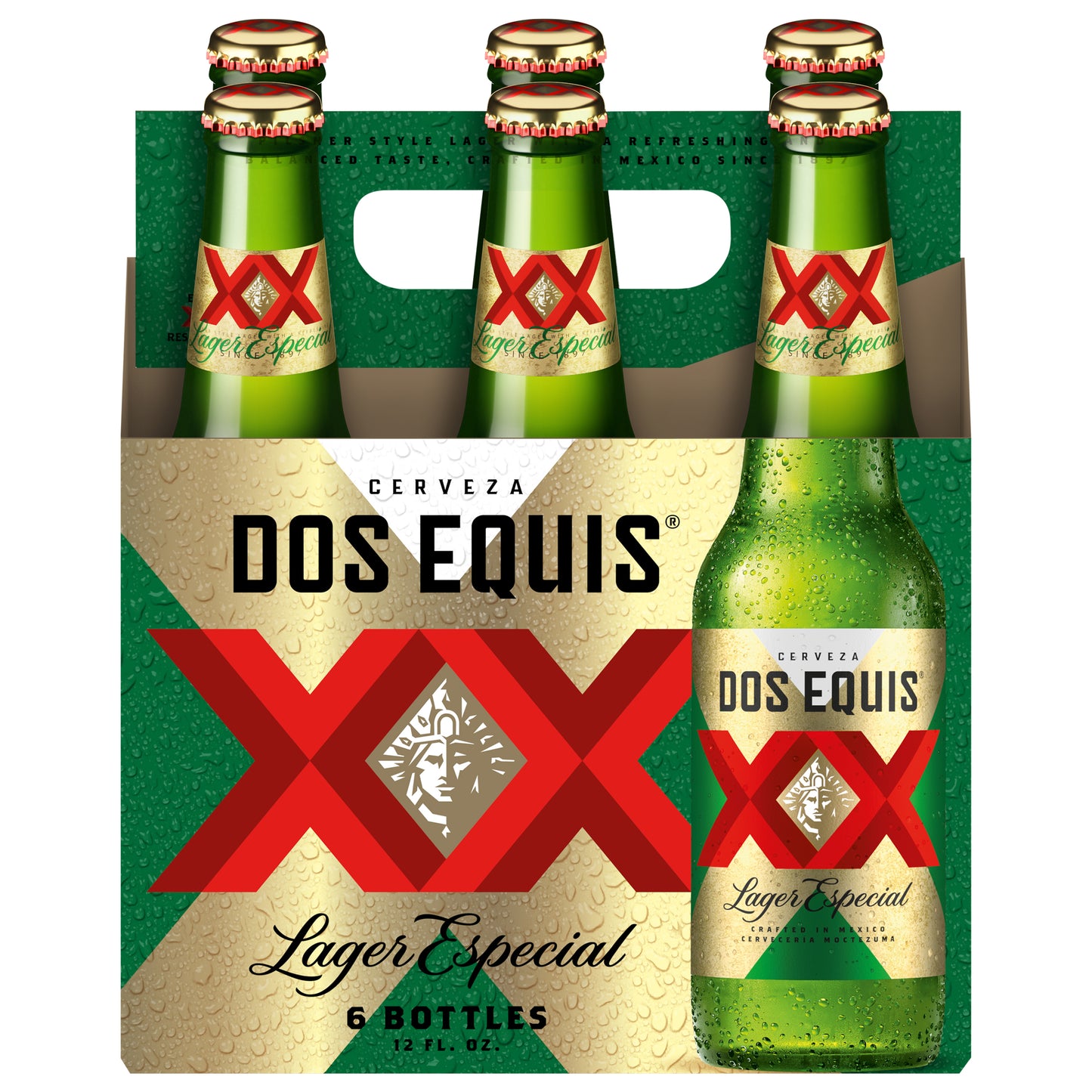 Dos Equis Lager Especial Beer 6 - 12 fl oz Bottles