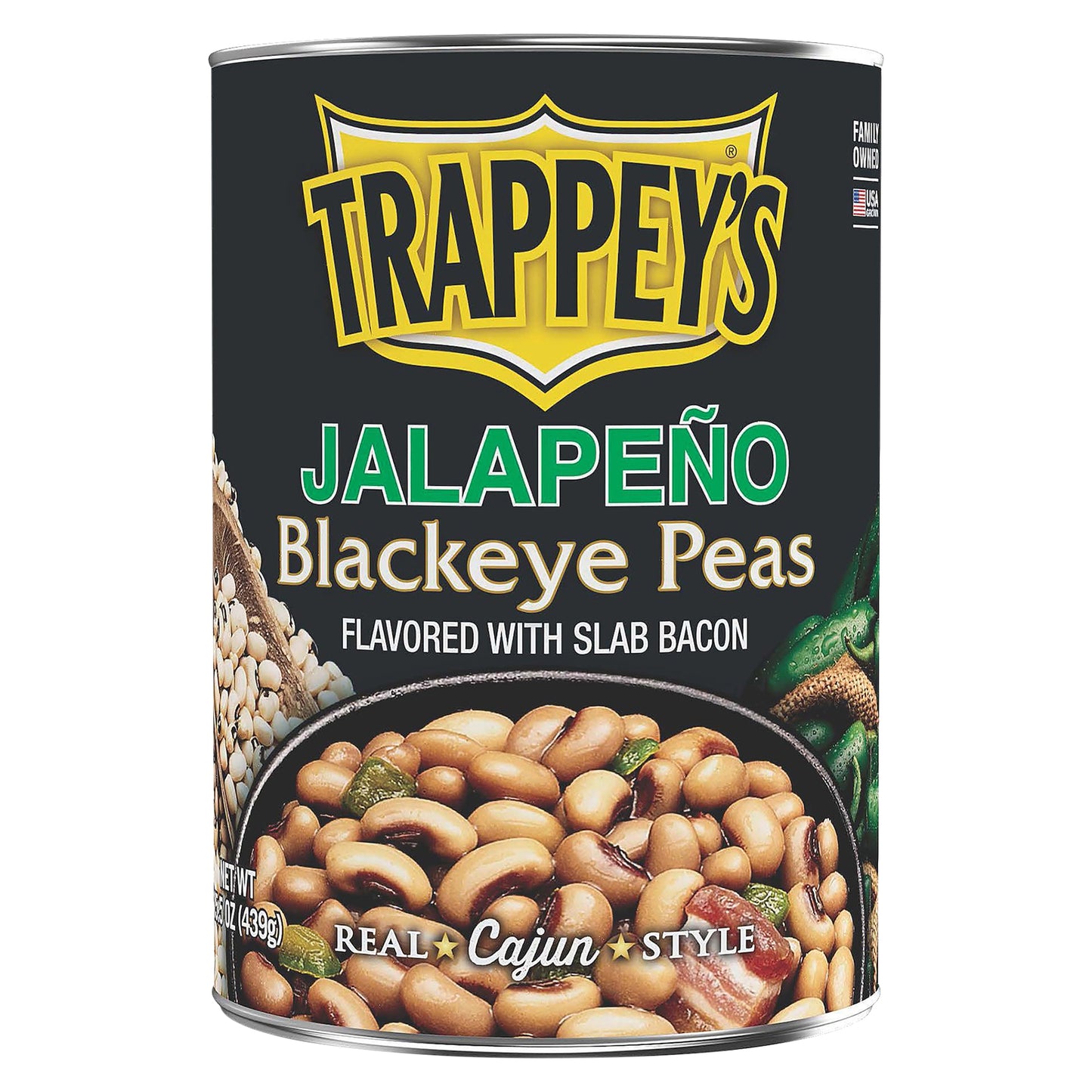 Trappey's Jalapeno Flavored with Slab Bacon Blackeye Peas 15.5 oz