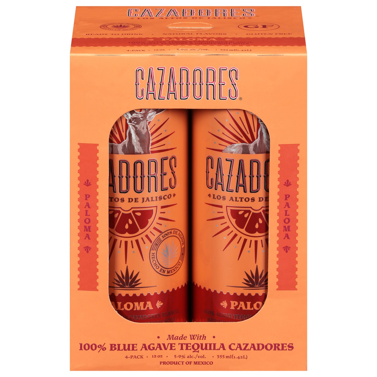 Cazadores Paloma Tequila 4 - 12 oz Cans