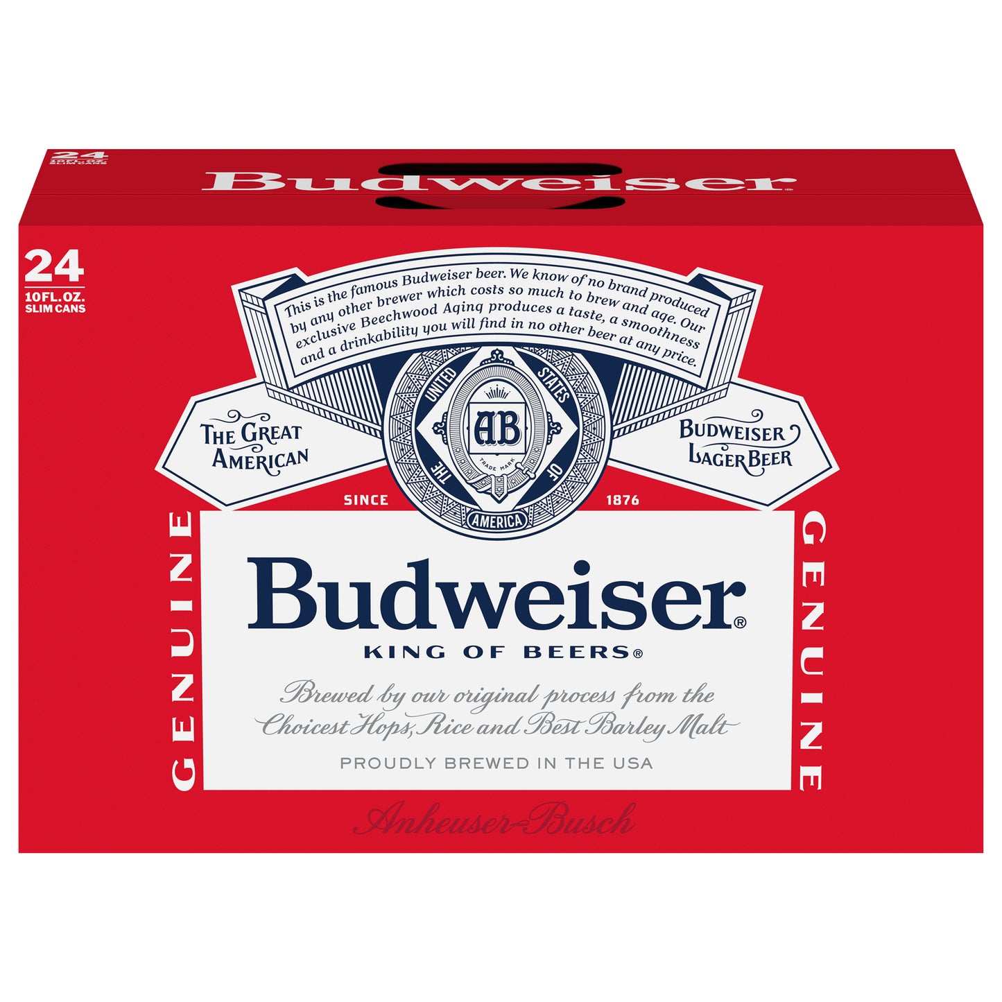 Budweiser Lager Beer 24 - 10 fl oz Cans