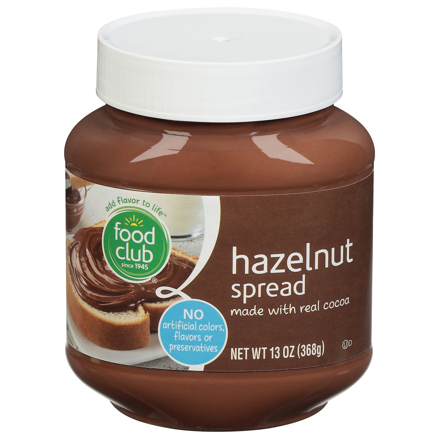Food Club Hazelnut Spread with Real Cocoa 13 oz