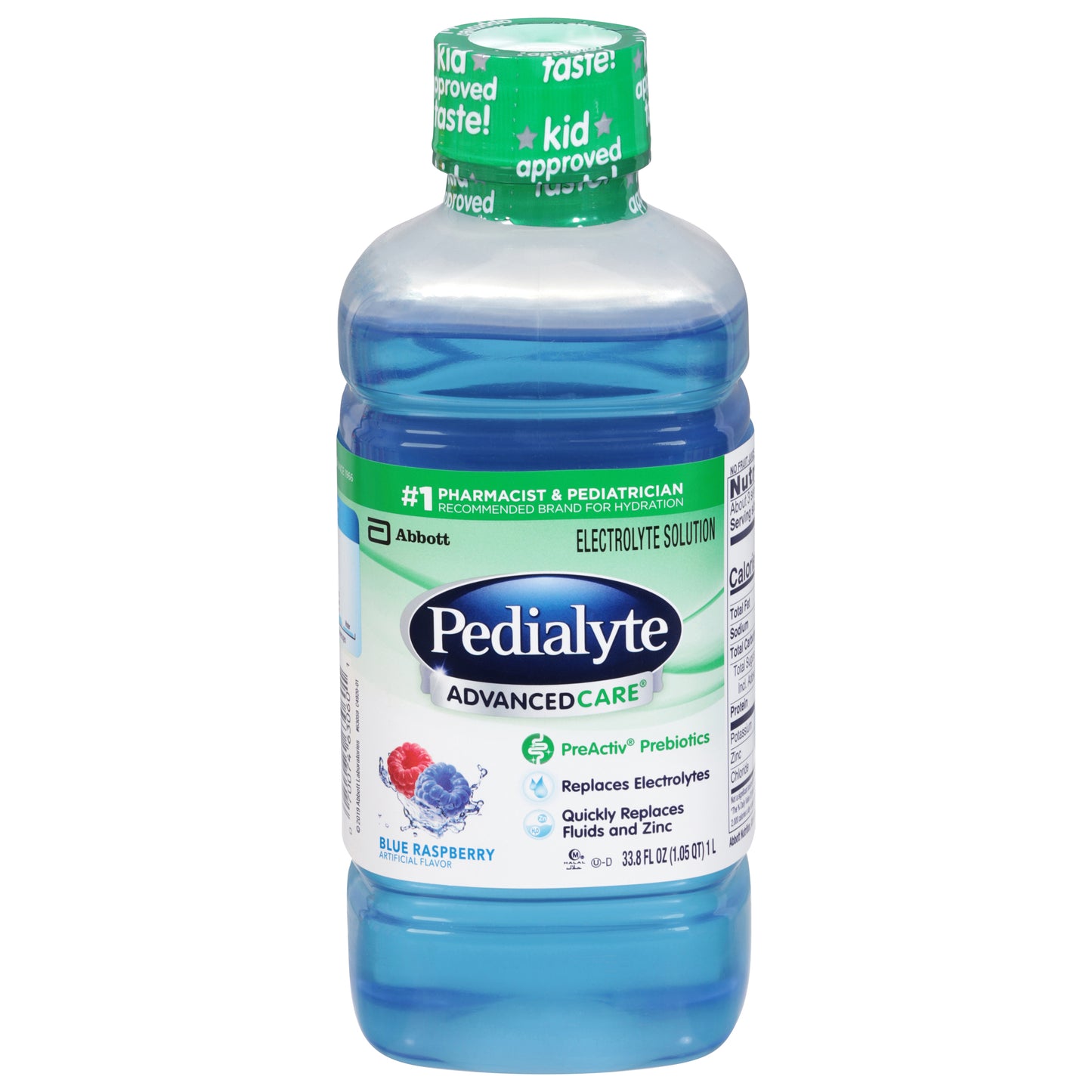 Pedialyte AdvancedCare Blue Raspberry Electrolyte Solution 33.8 fl oz