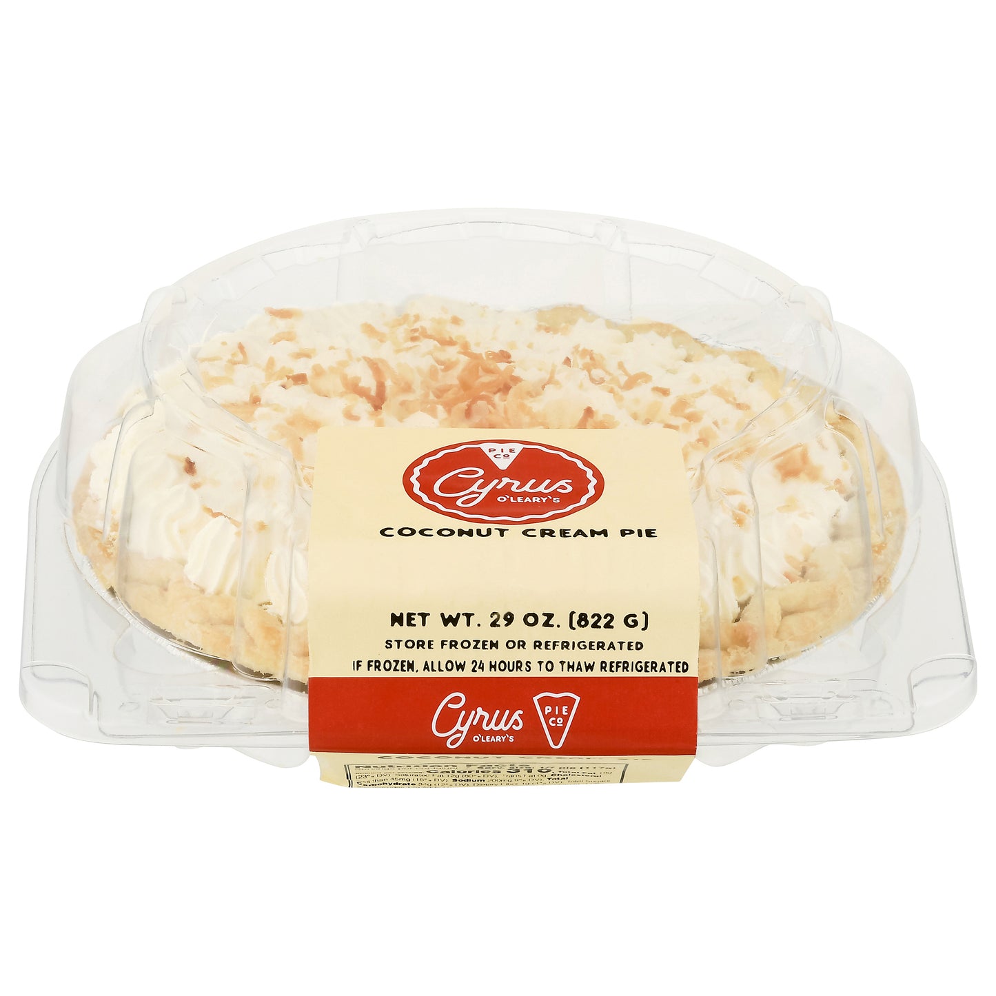 Cyrus O'Leary's Pie Co Coconut Cream Pie 29 oz
