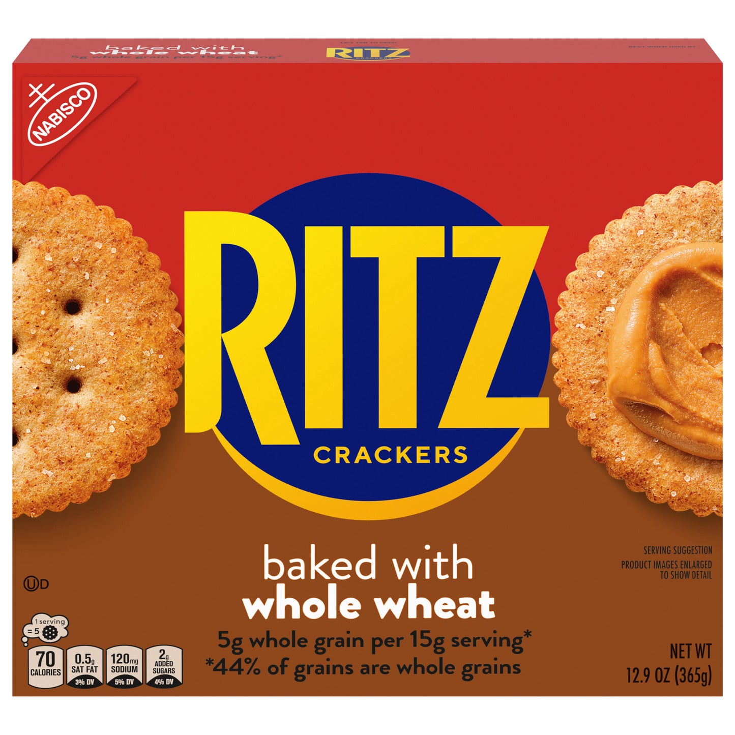 RITZ Whole Wheat Crackers, 12.9 oz
