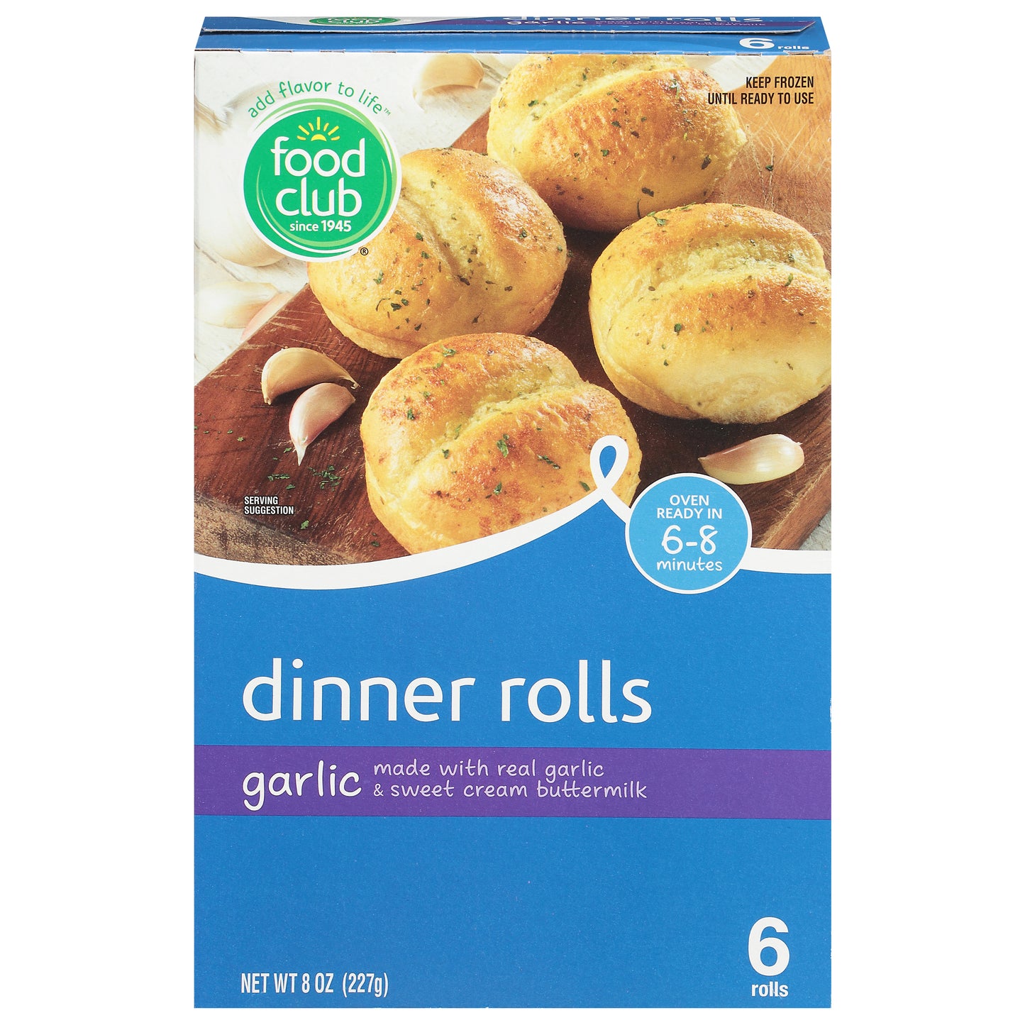 Food Club Garlic Dinner Rolls 6 ea