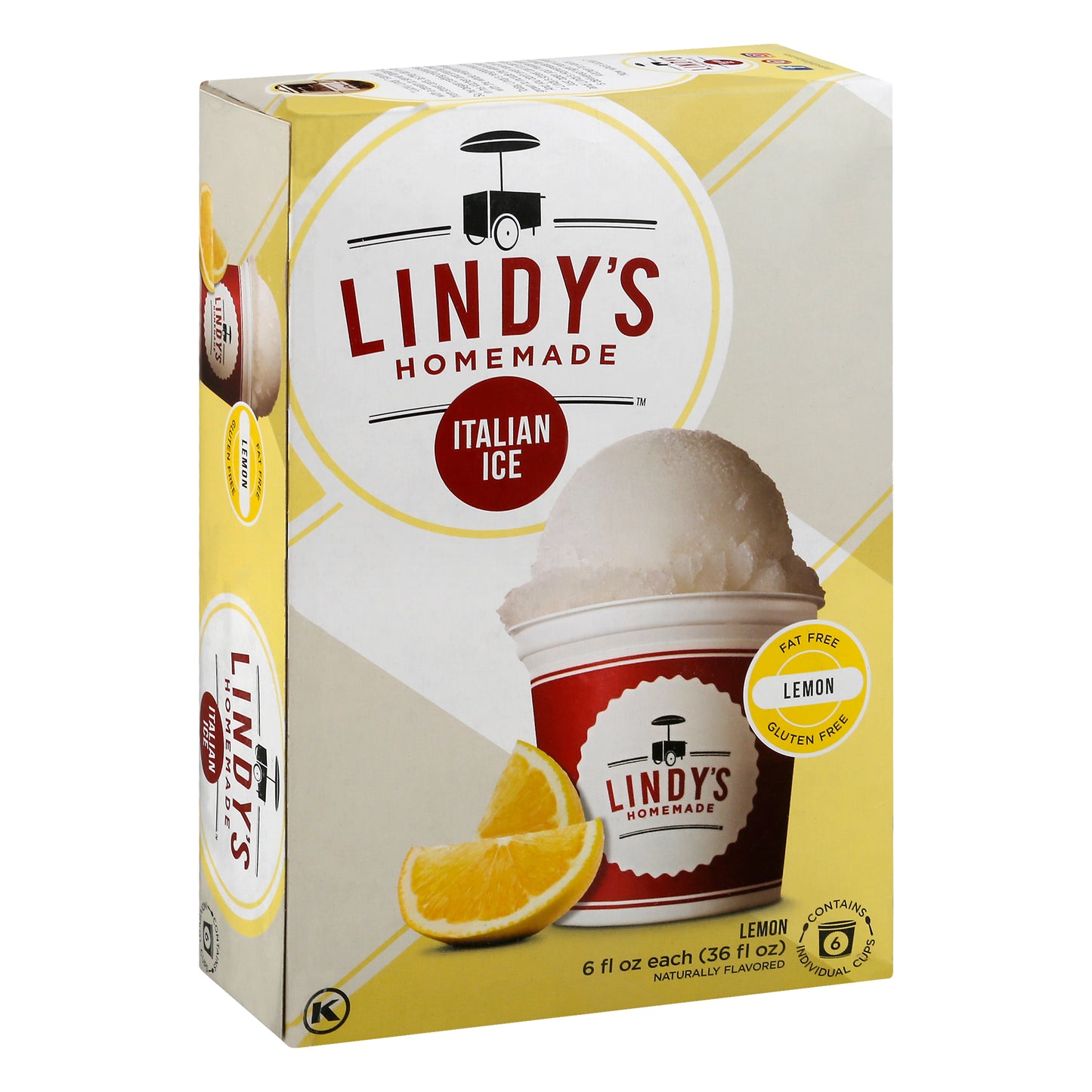 Lindys Homemade Lemon Italian Ice 6 ea