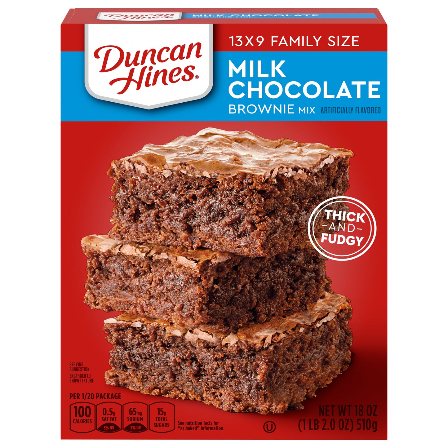 Duncan Hines Classic Milk Chocolate Brownie Mix, 18 OZ