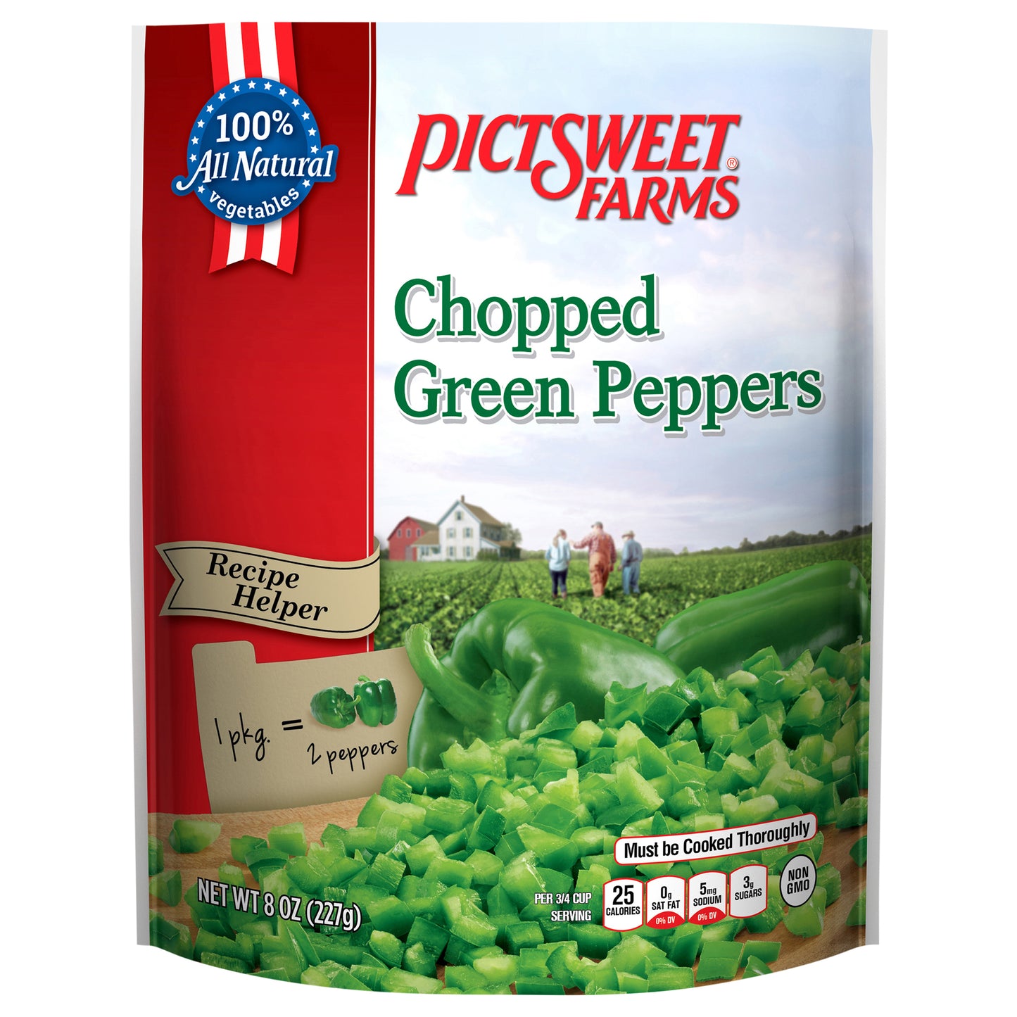 Pictsweet Farms Chopped Green Peppers, Recipe Helper - 8 oz