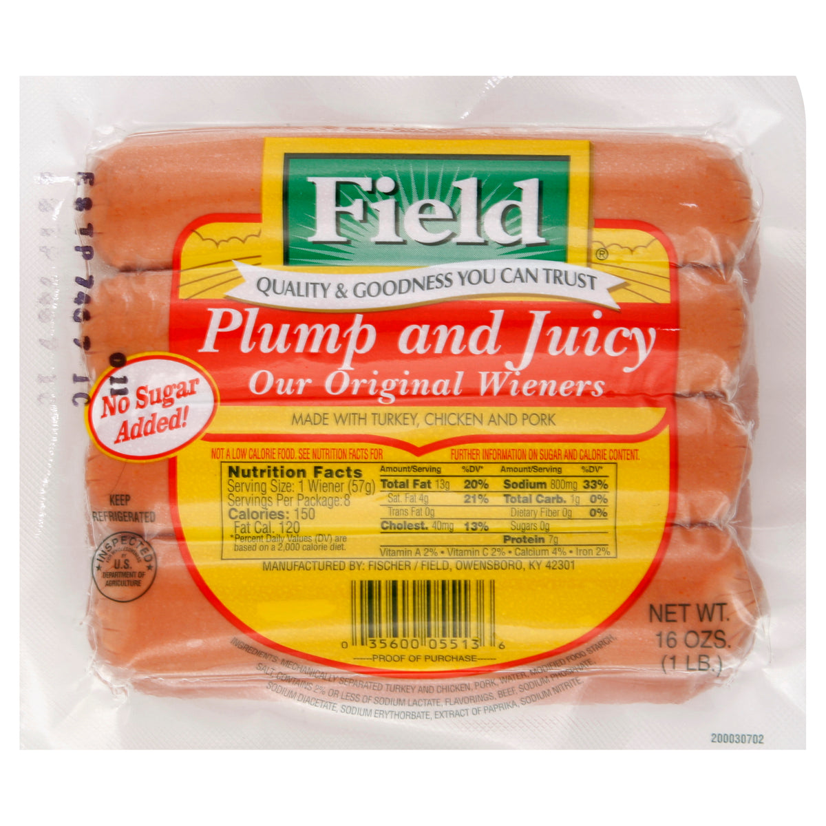 Field Wieners 16 oz