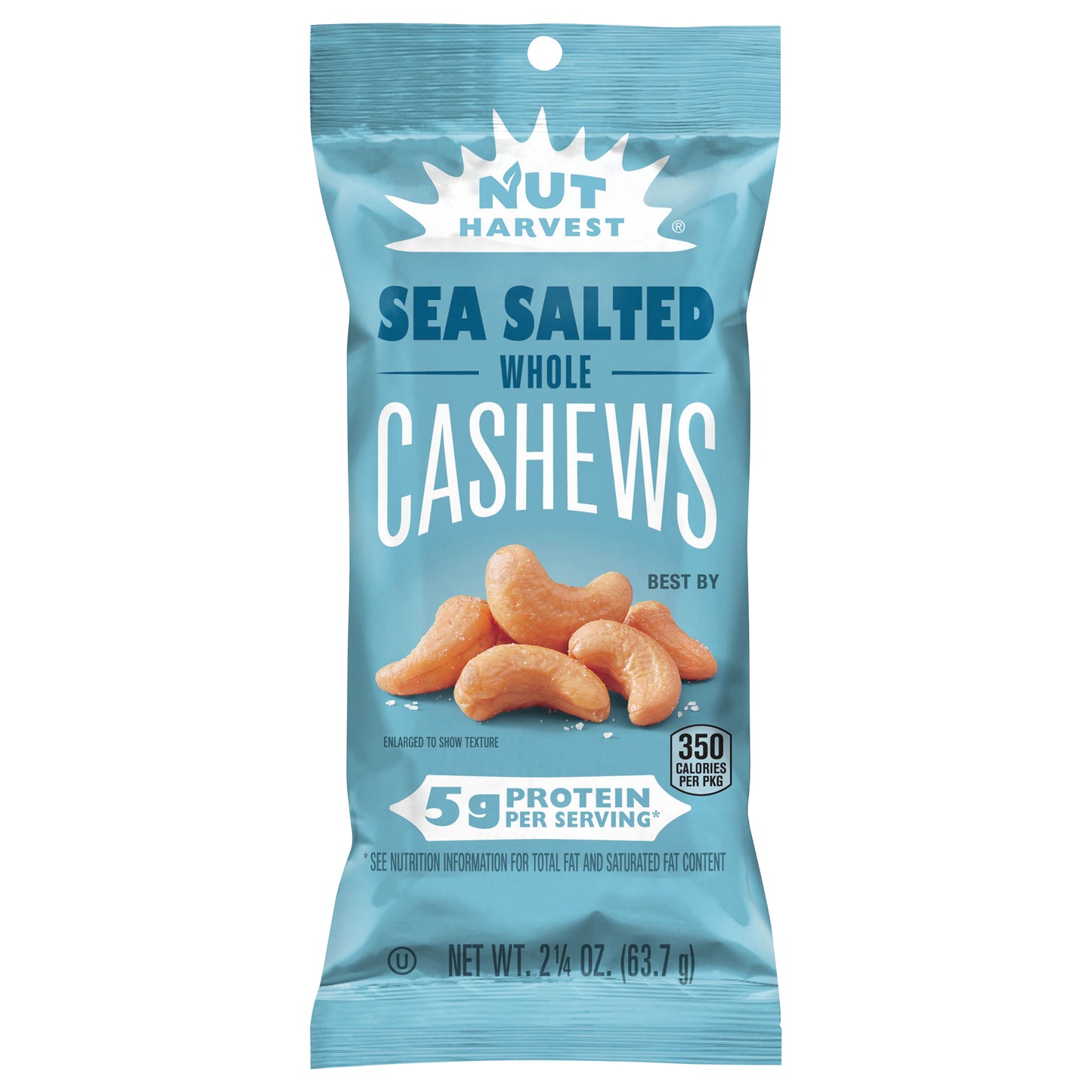 Nut Harvest Whole Sea Salted Cashews 2.25 oz