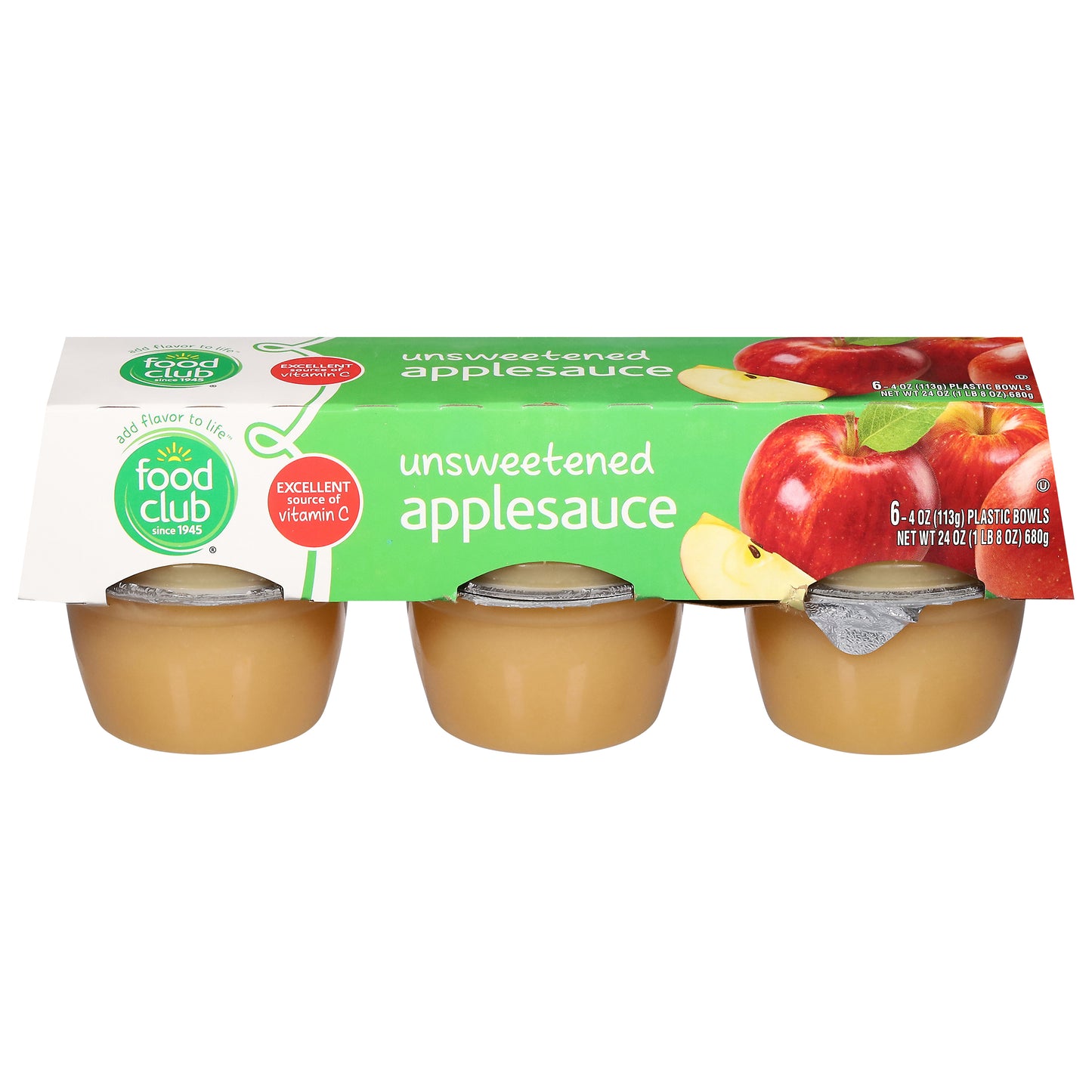 Food Club Unsweetened Applesauce 6 ea