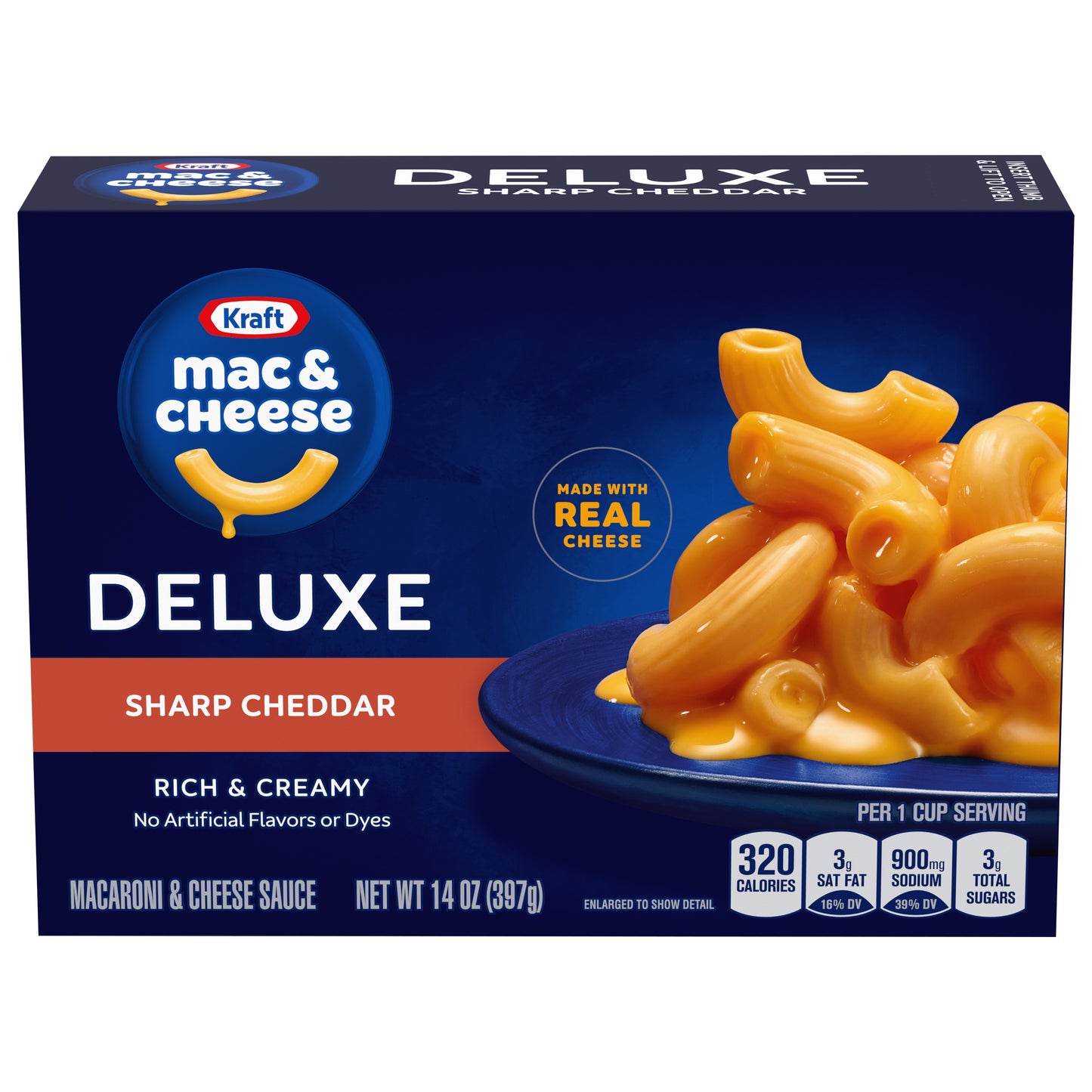 Kraft Deluxe Sharp Cheddar Macaroni & Cheese Sauce 14 oz