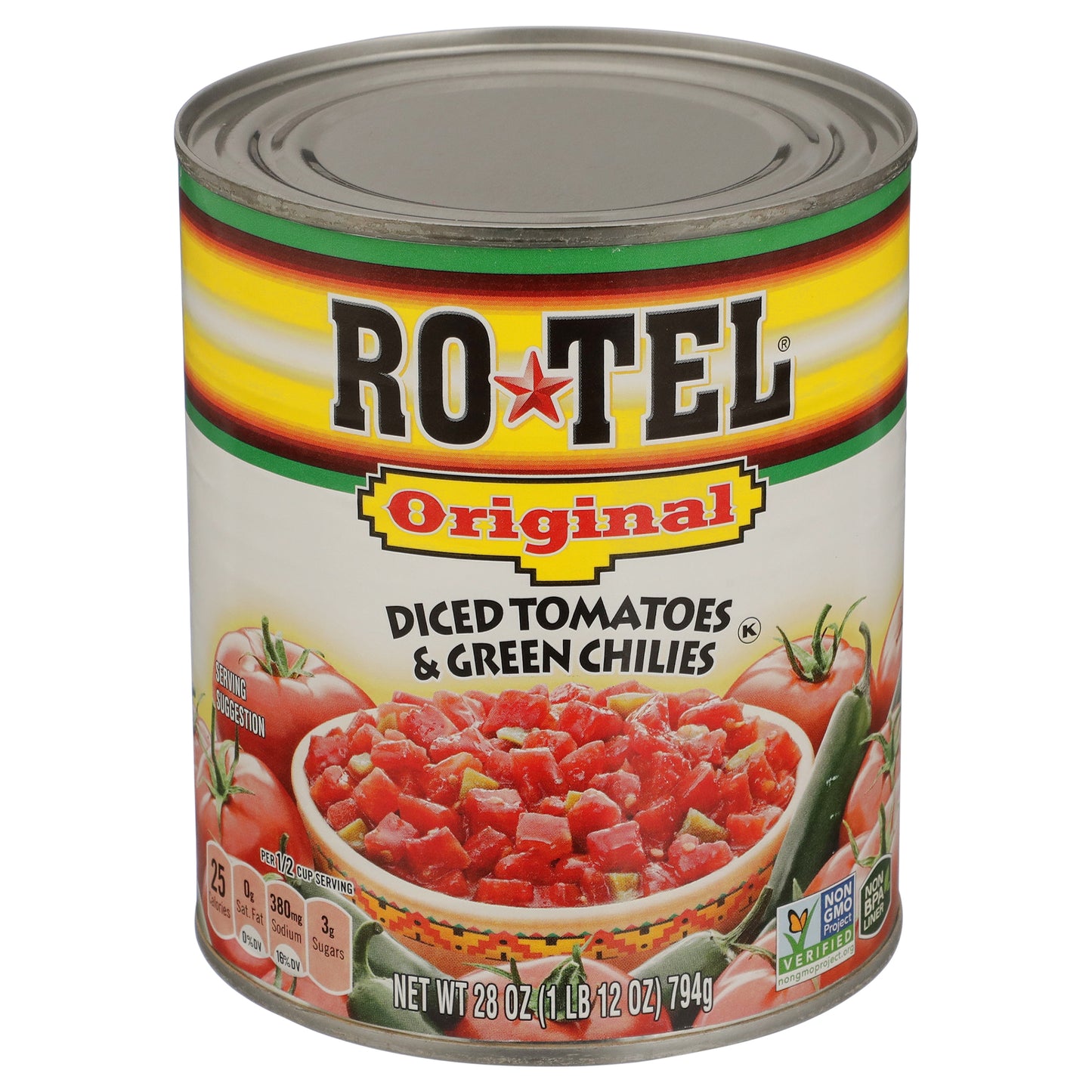 ROTEL Original Diced Tomatoes and Green Chilies, 28 oz.