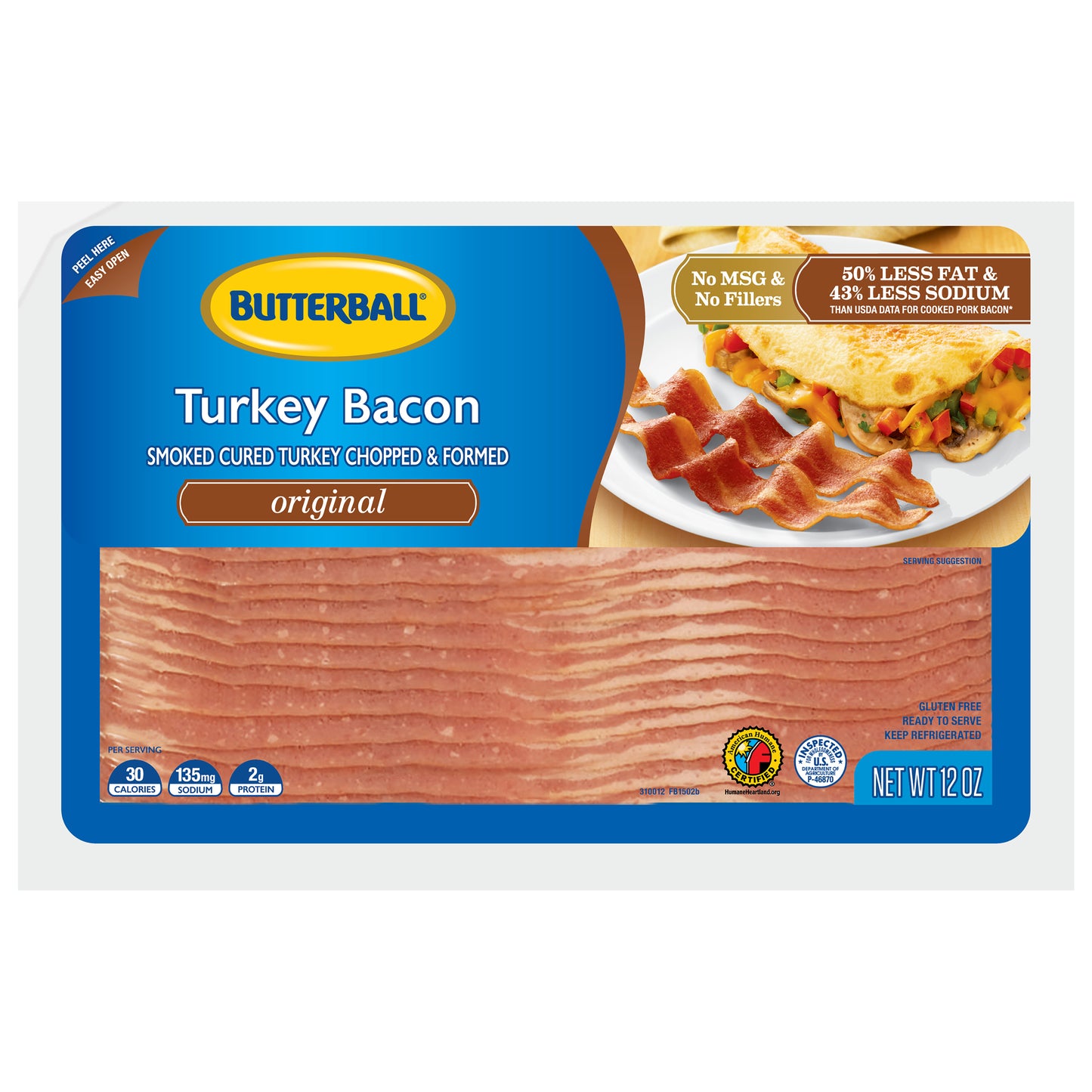 Butterball® Original Turkey Bacon 12 oz. Package