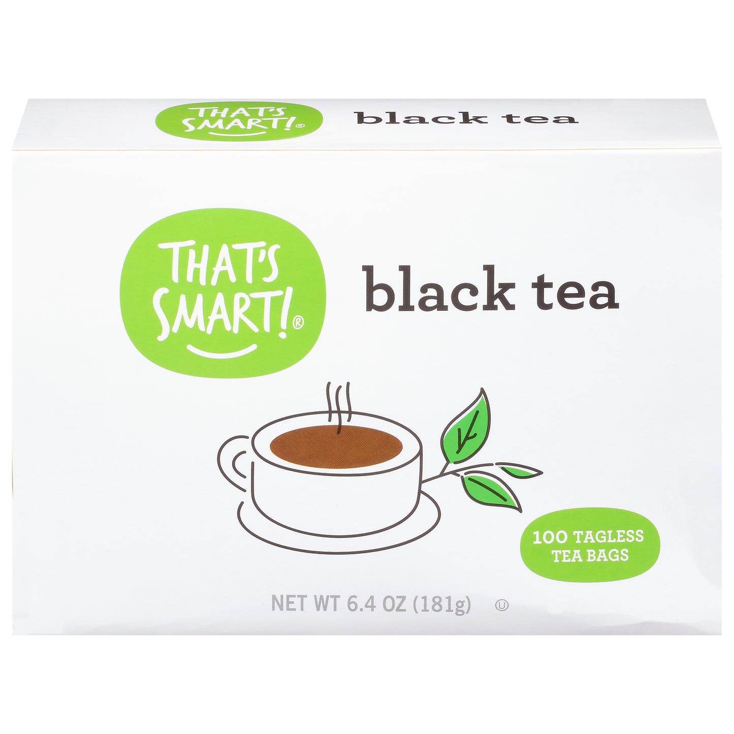 That's Smart! Tea Bags Tagless Black Tea 100 ea