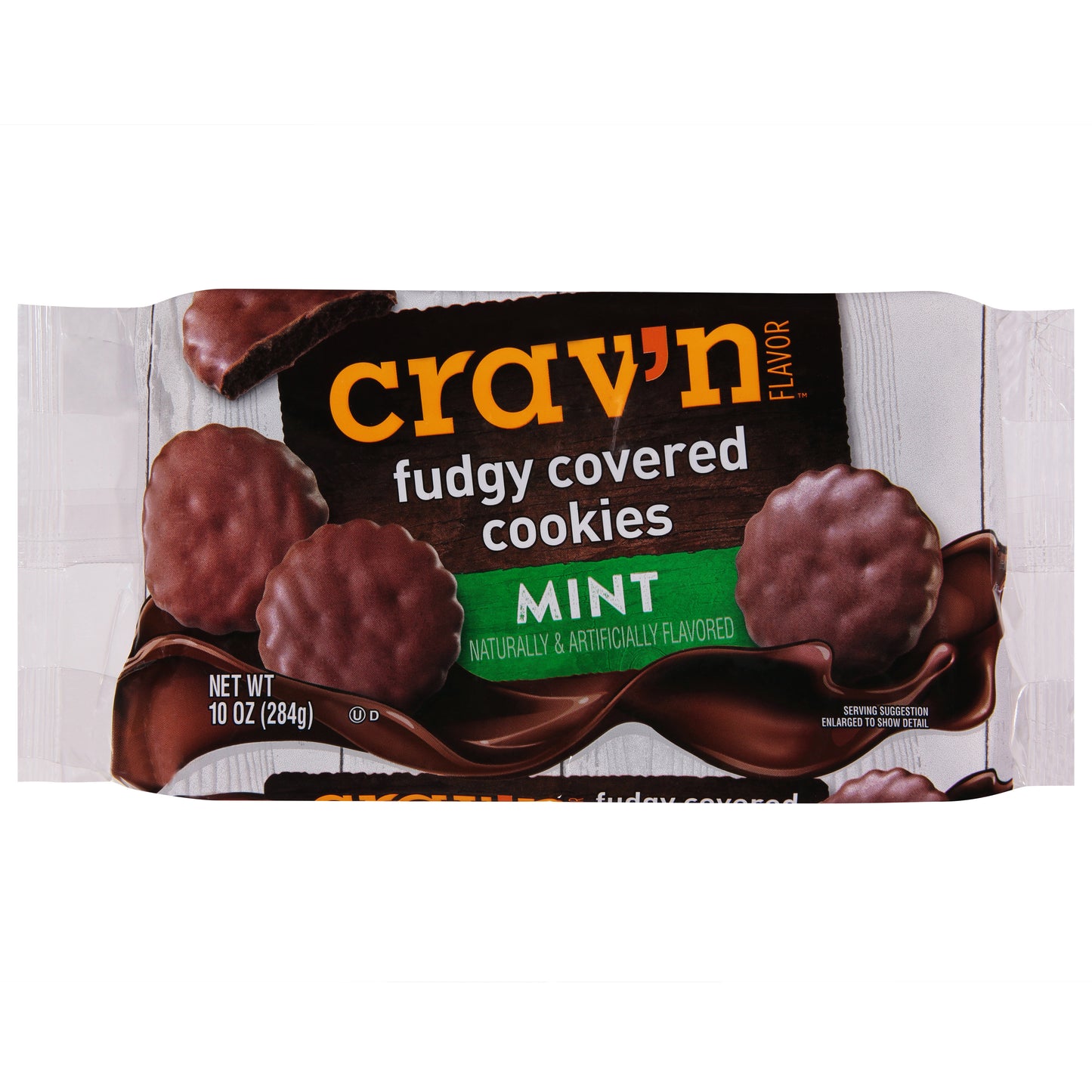 Crav'n Flavor Mint Fudgy Covered Cookies 10 oz