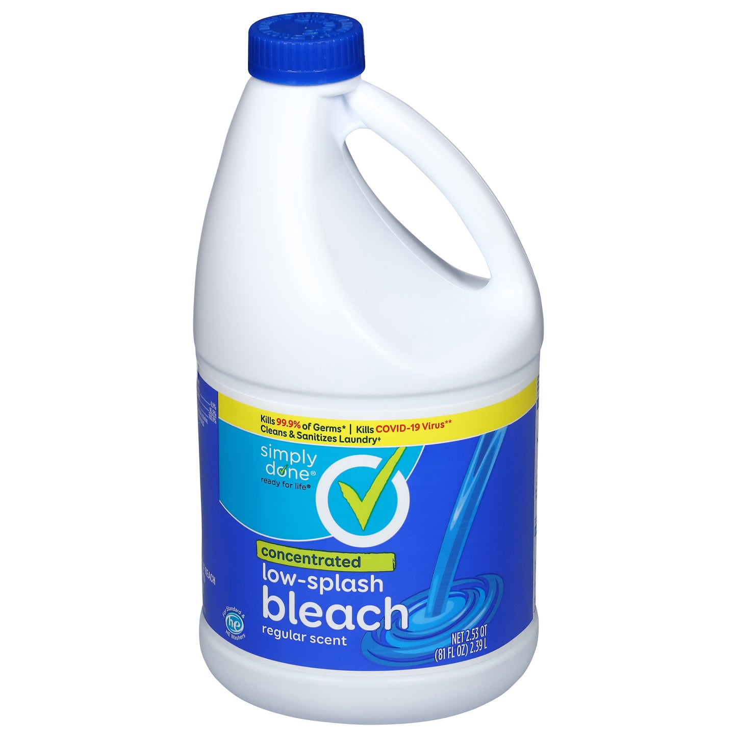 Simply Done Low-Splash Concentrated Regular Scent Bleach 2.53 qt