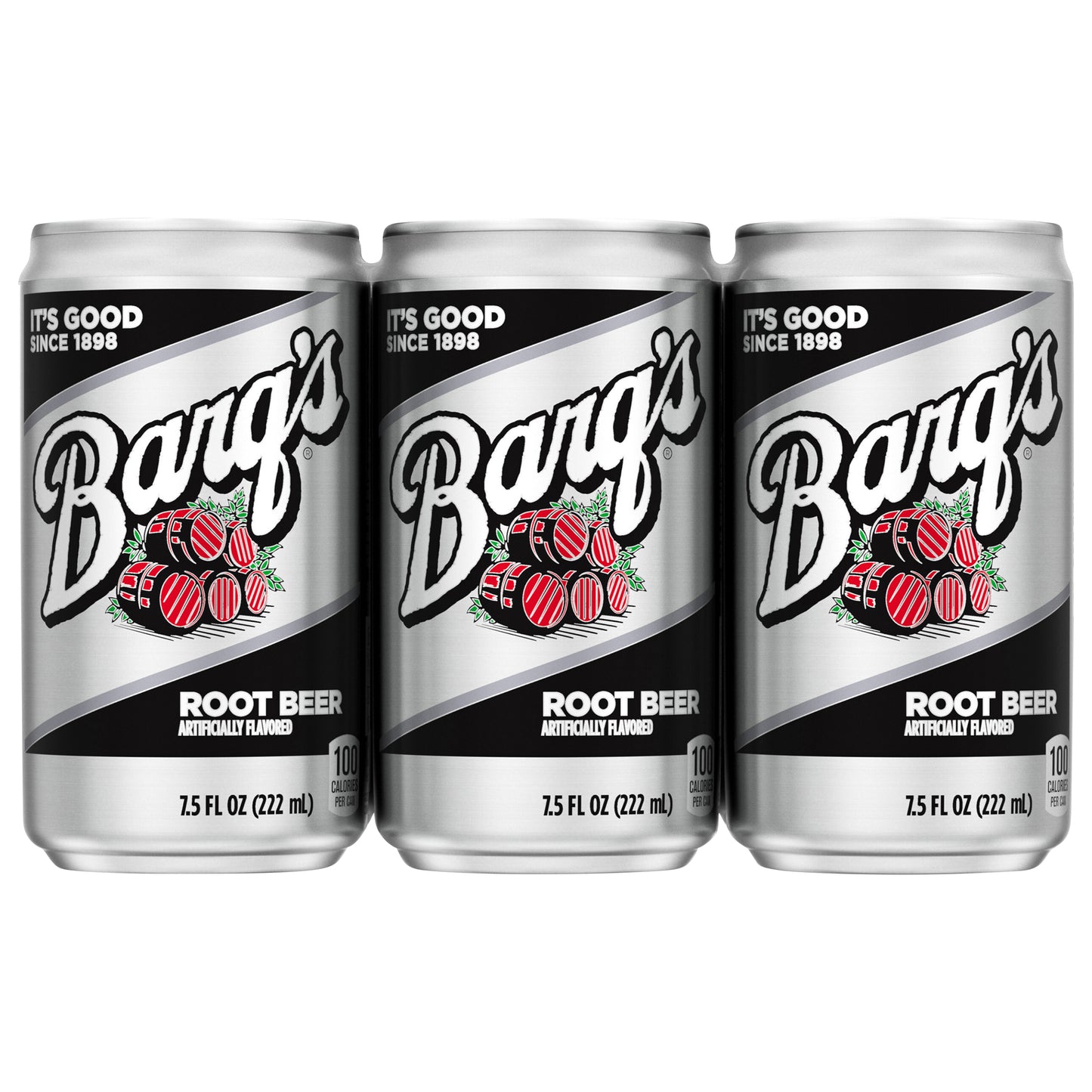 Barq's Root Beer Soda Soft Drink, 7.5 fl oz, 6 Pack