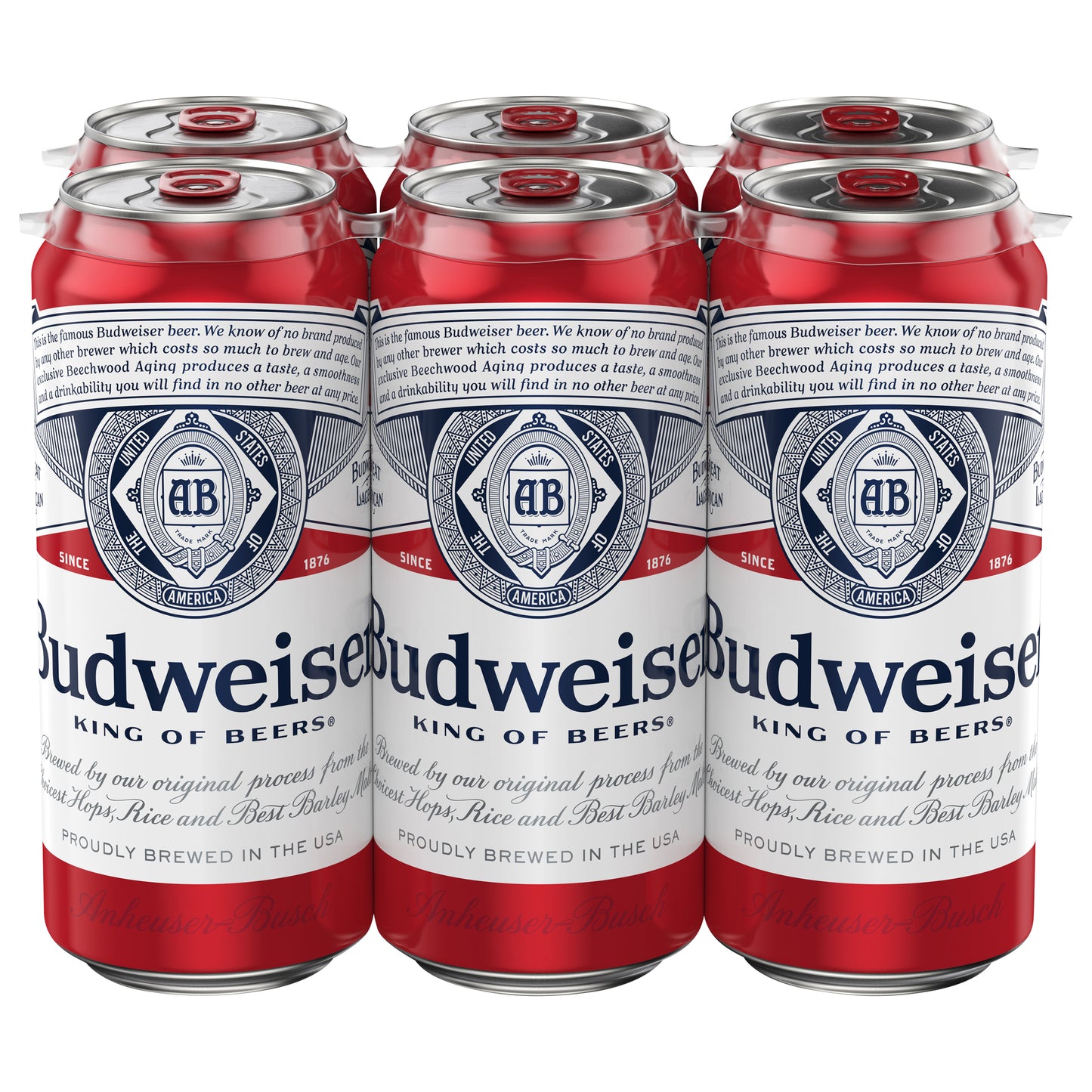 Budweiser Beer 6 - 16 fl oz Cans