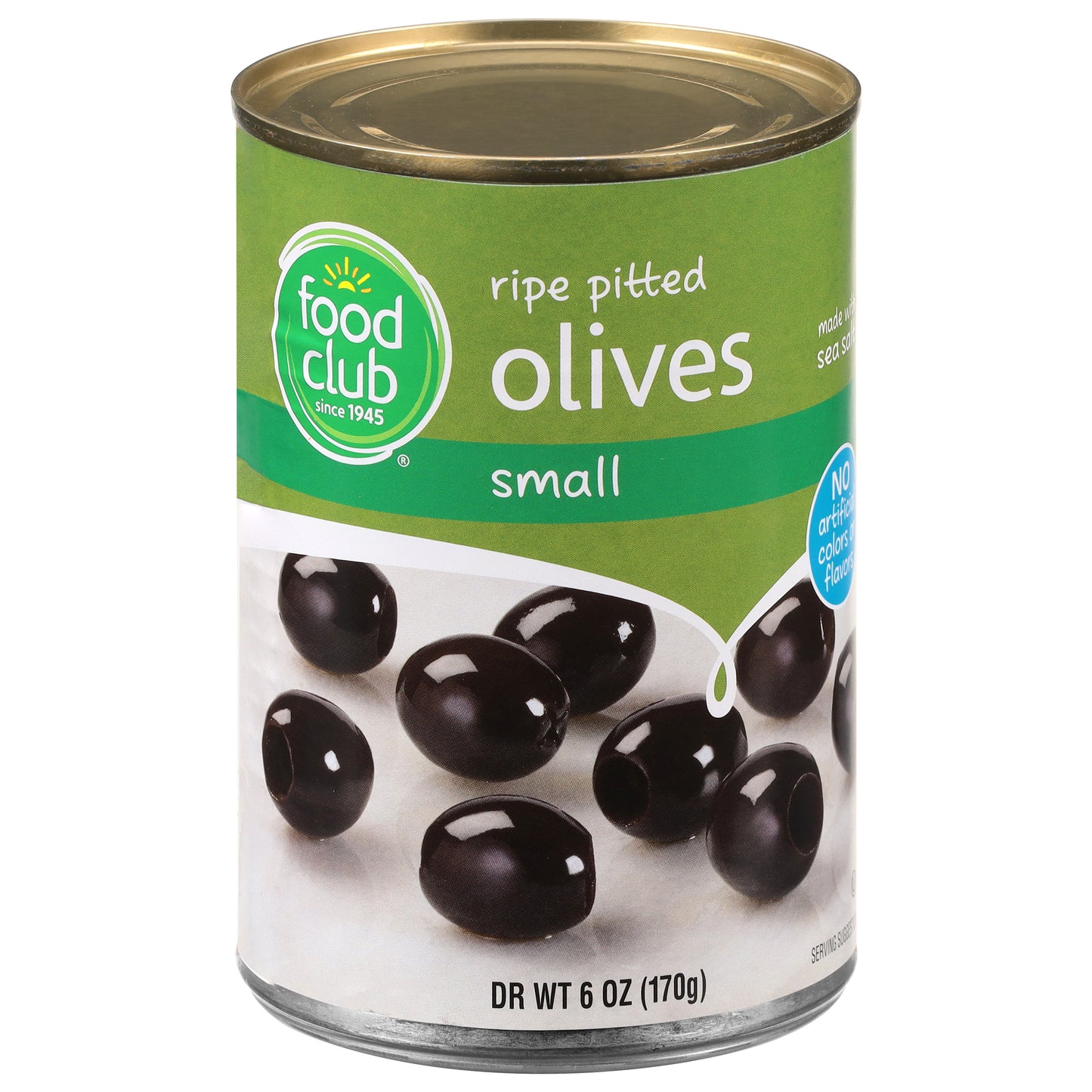 Food Club Ripe Pitted Olives Small 6 oz