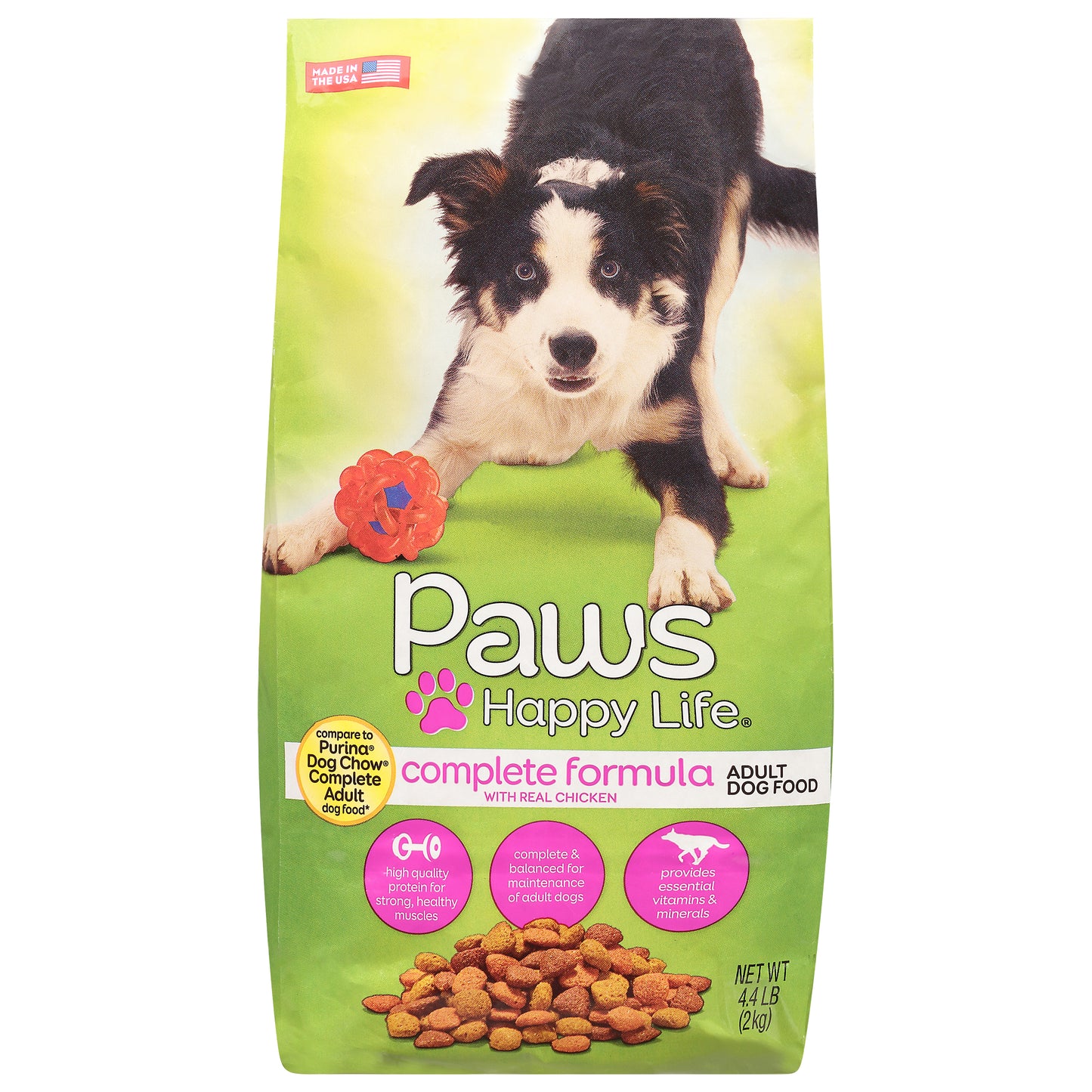 Paws Happy Life Adult with Real Chicken Dog Food 4.4 lb