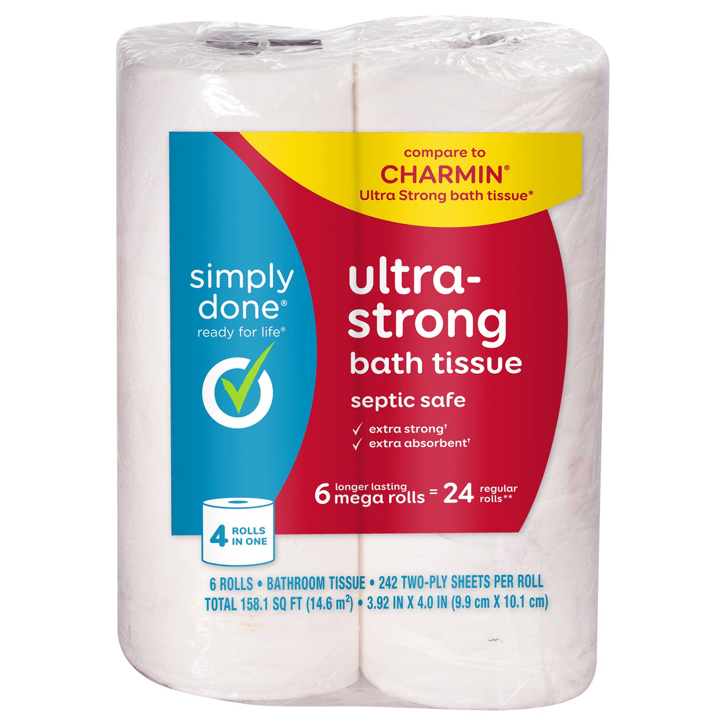 Simply Done Ultra-Strong Two Ply Mega Bath Tissue 6 ea