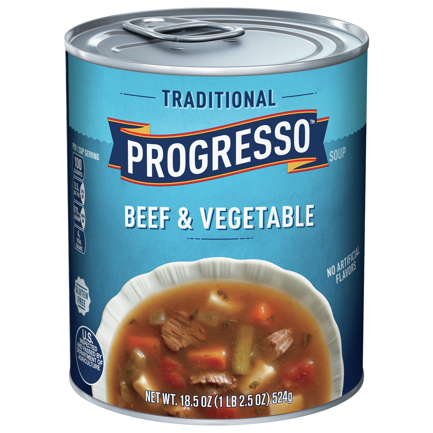 Progresso Traditional Gluten Free Beef & Vegetable Soup, 18.5 oz.
