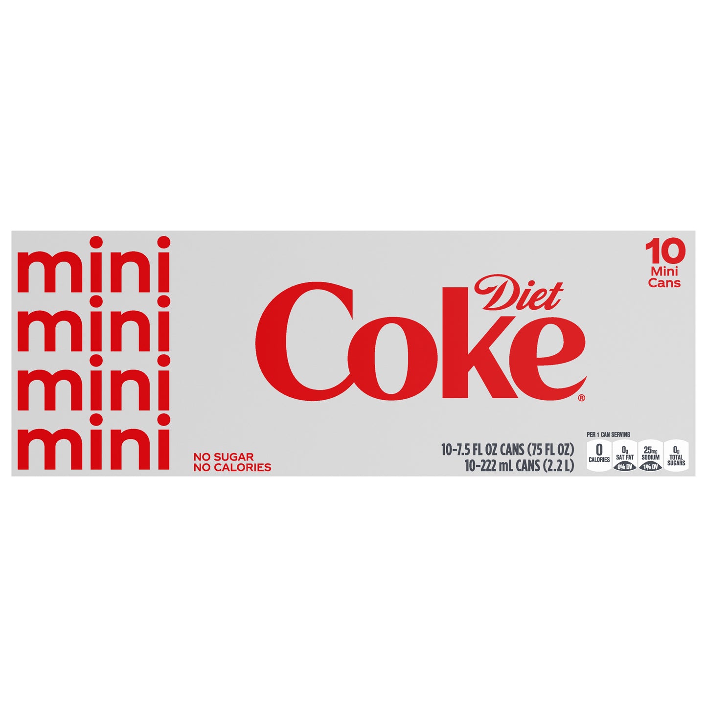 Diet Coke Fridge Pack Cans, 7.5 fl oz, 10 Pack