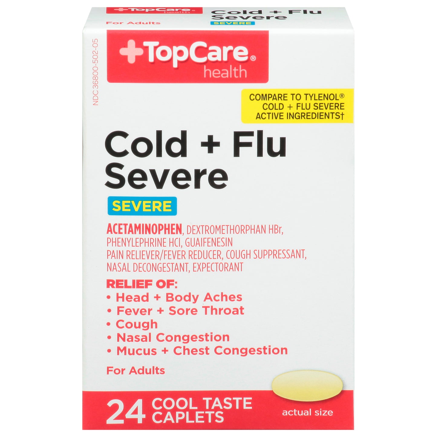 TopCare Health Cold + Flu Severe 24 Caplets