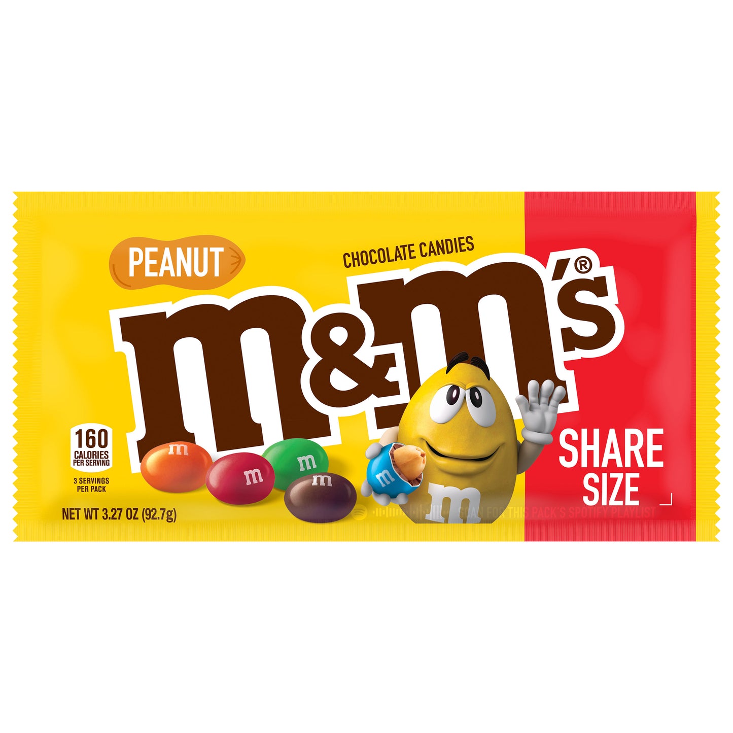 M&M's Share Size Peanut Chocolate Candies 3.27 oz