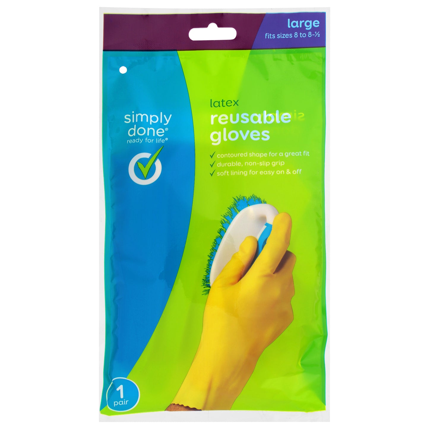 Simply Done Latex Reusable Gloves Large 1 pr