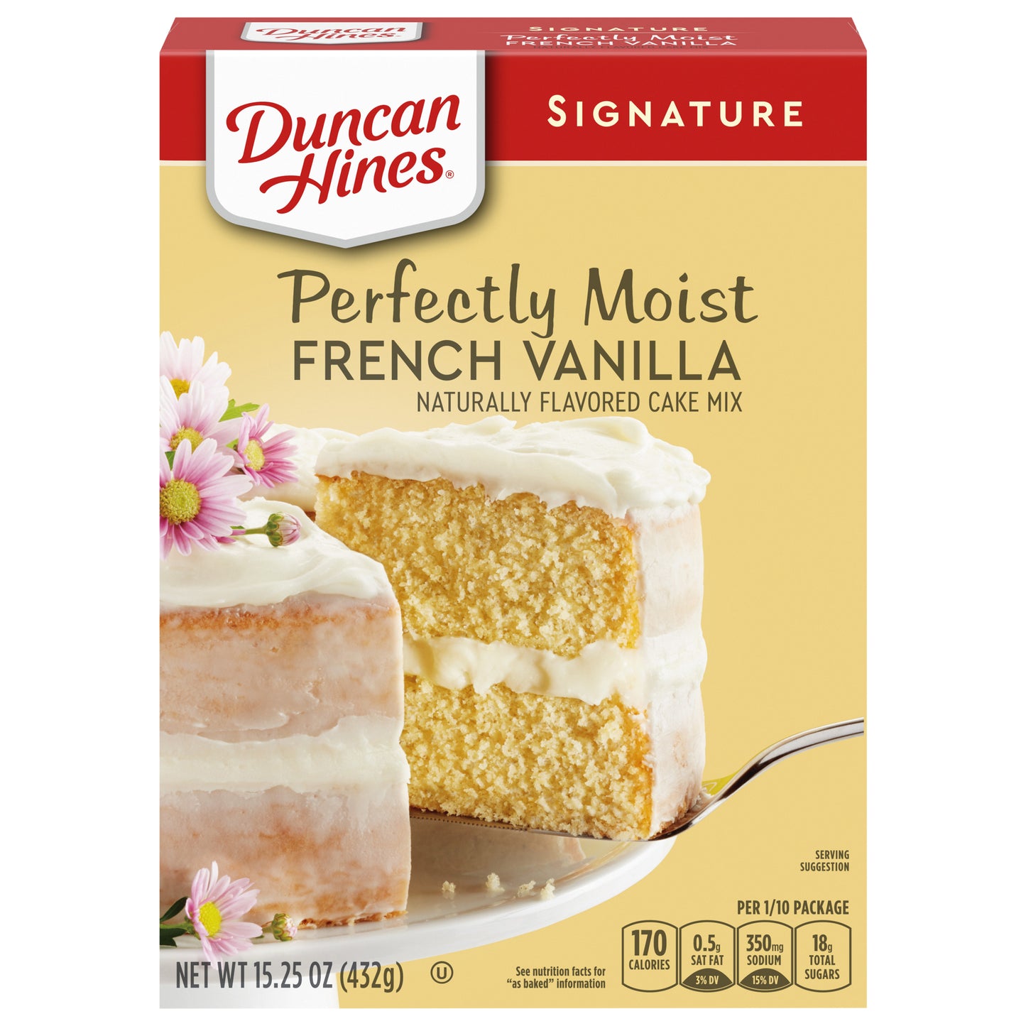 Duncan Hines Signature Perfectly Moist French Vanilla Cake Mix, 15.25 OZ