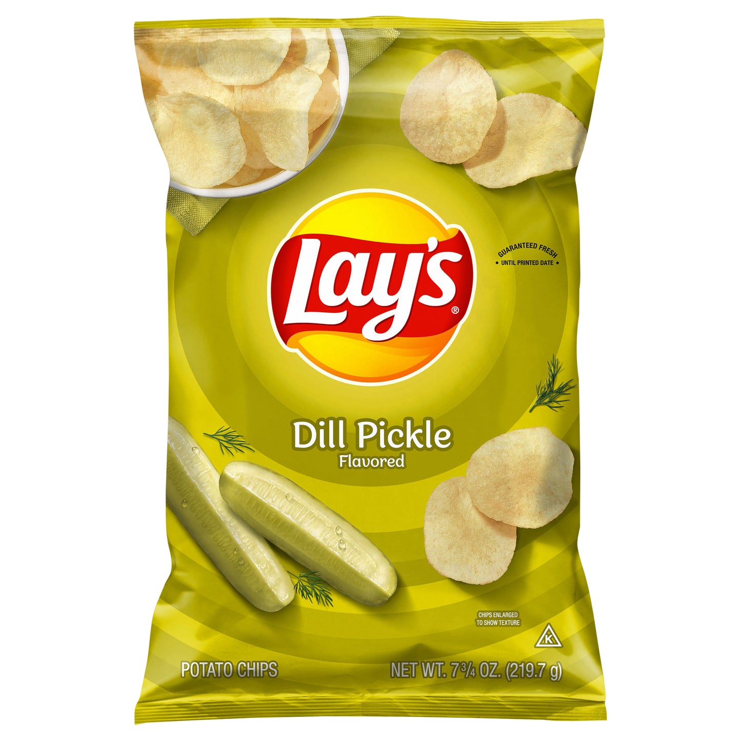 Lay's Potato Chips Dill Pickle Flavored 7 3/4 Oz