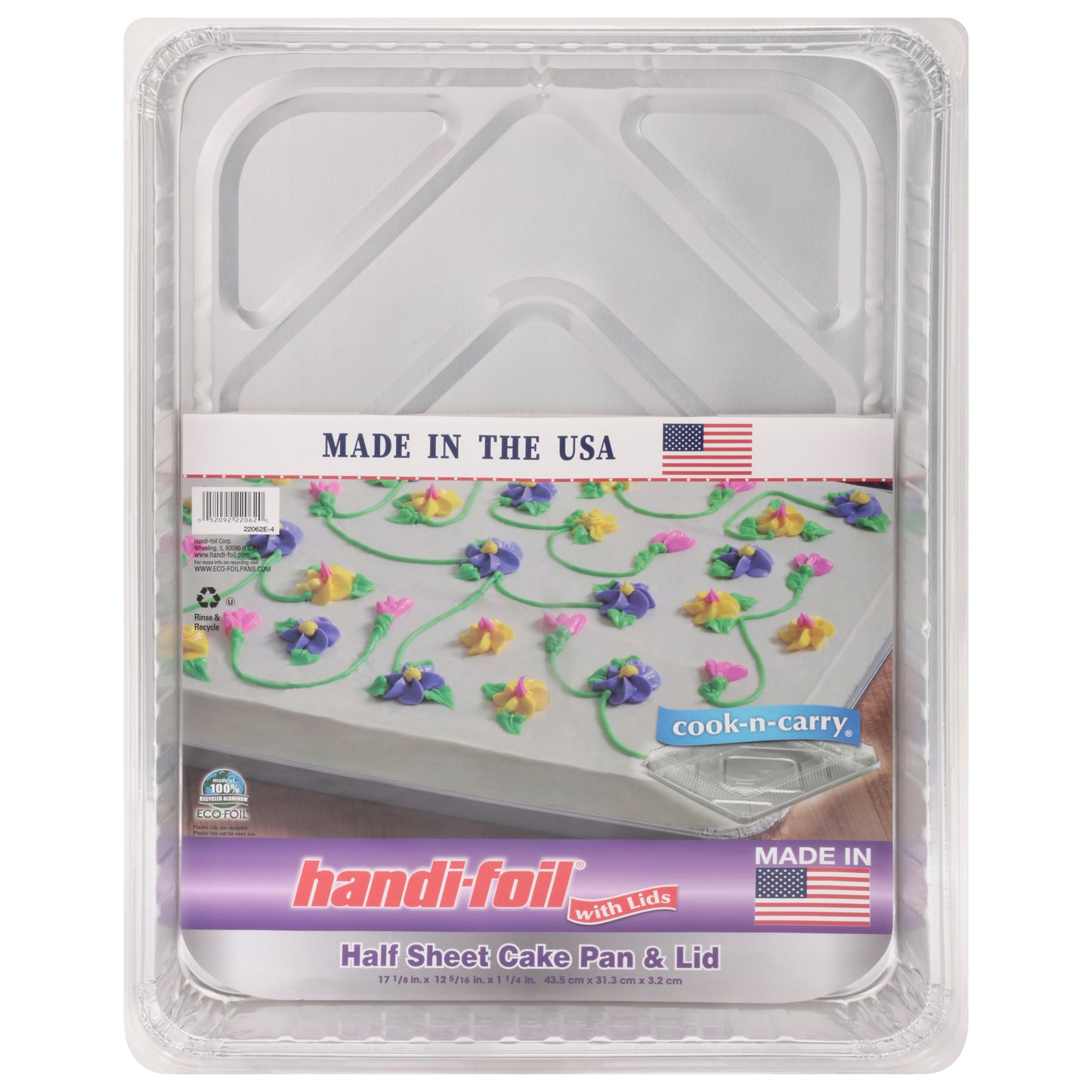Handi-Foil Half Sheet Cake Pan & Lid 1 ea