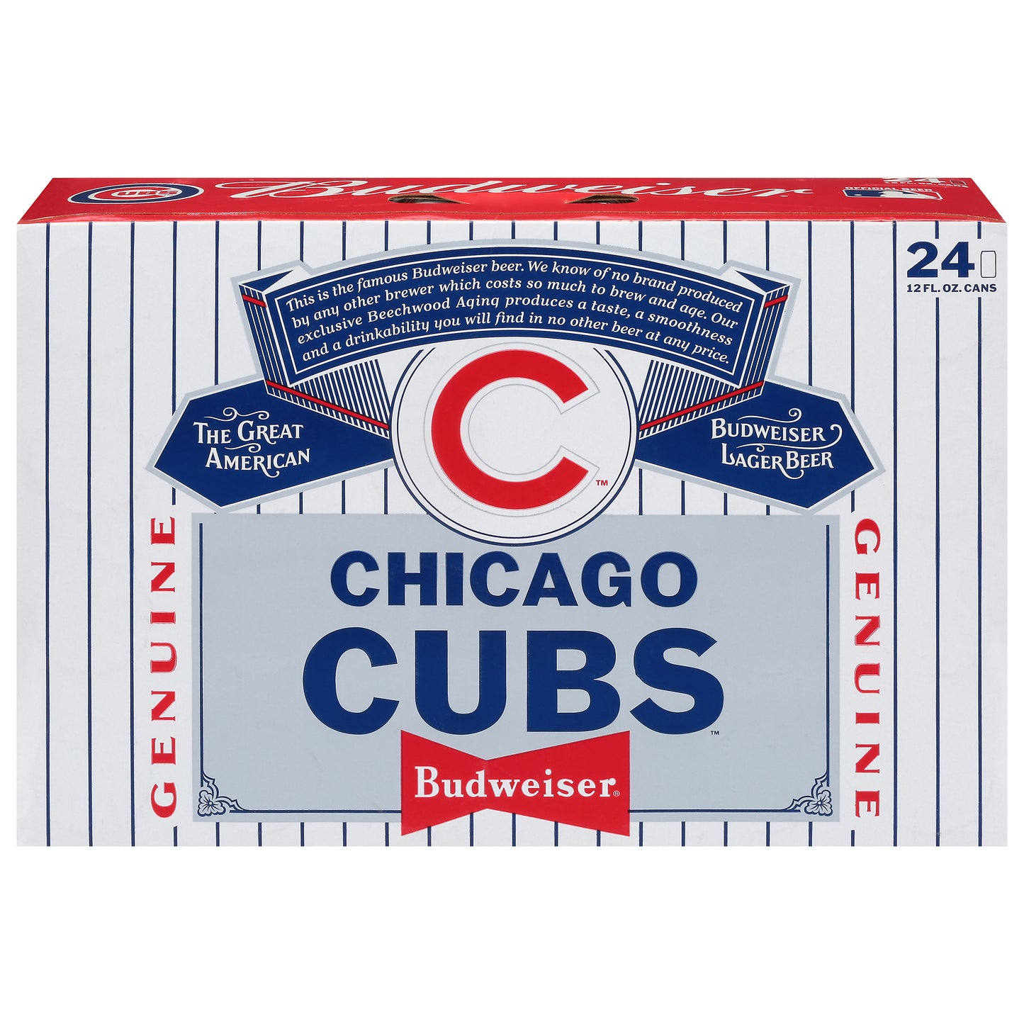 Budweiser Chicago Cubs Lager Beer 24 - 12 fl oz Cans