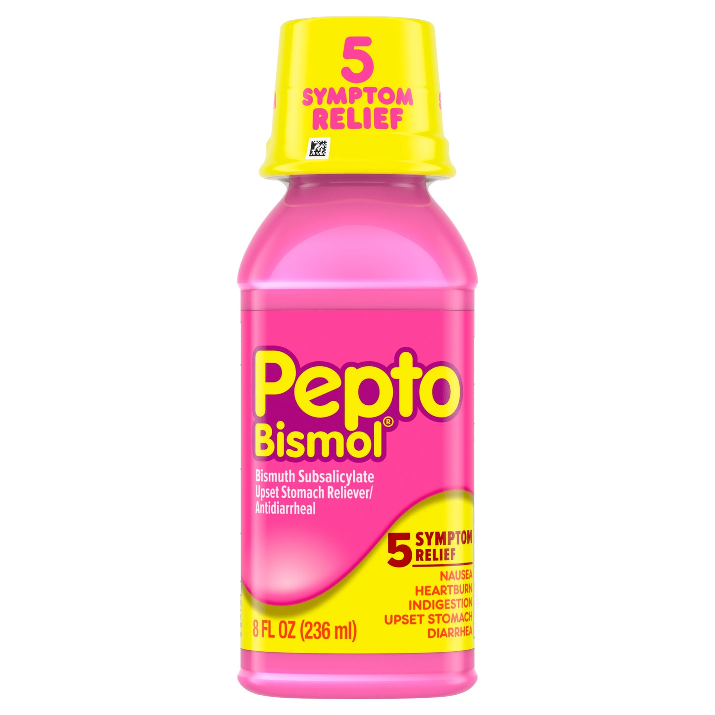 Pepto Bismol Liquid for Nausea, Heartburn, Indigestion, Upset Stomach, and Diarrhea - Fast Relief for 5 Symptoms, Original Flavor, 8 oz