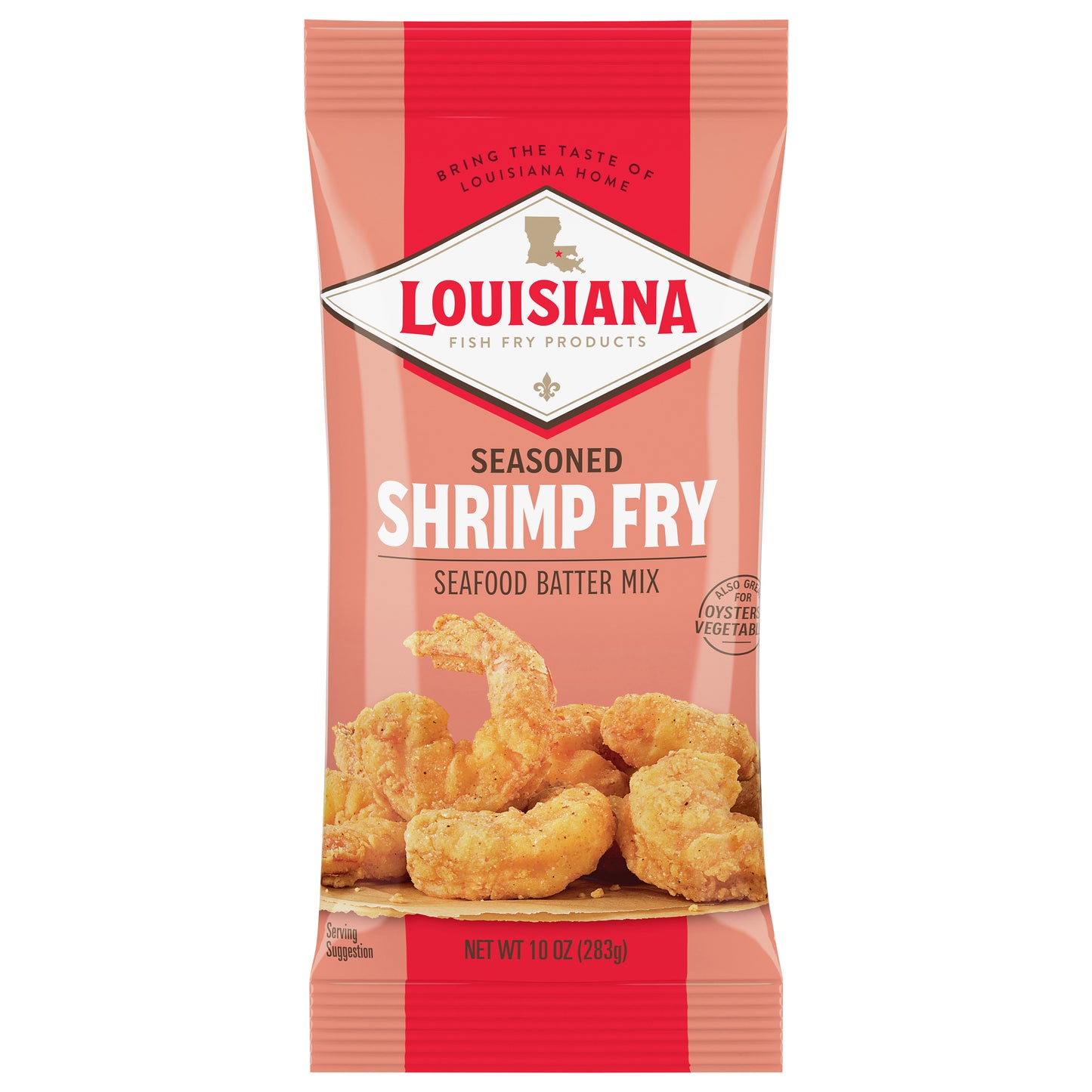 Louisiana Fish Fry Products Seasoned Seafood Shrimp Fry Batter Mix 10 oz