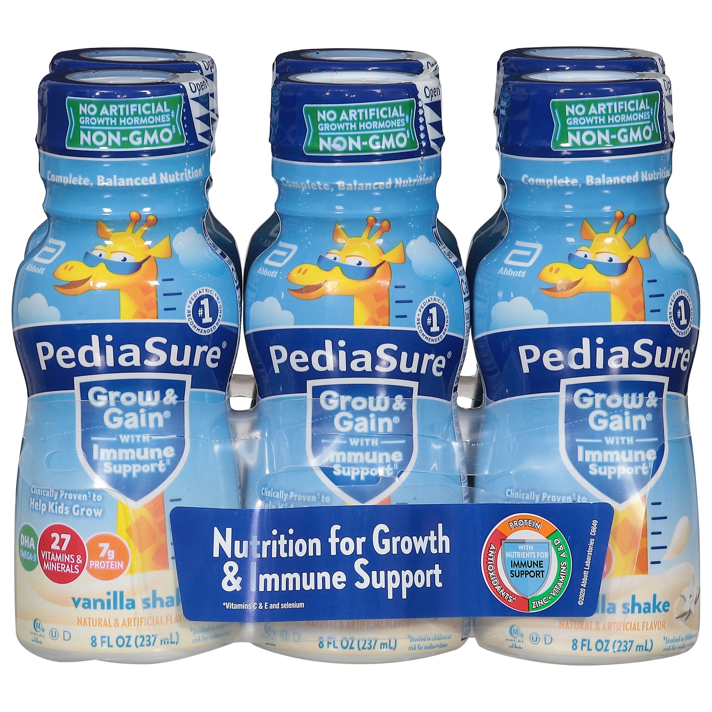 PediaSure Grow & Gain Vanilla Shake 6 - 8 fl oz Bottles