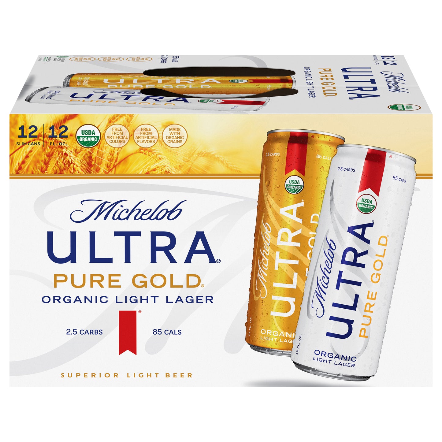 Michelob Ultra® Pure Gold® Organic Light Lager Beer, 12-12 fl. oz. Cans