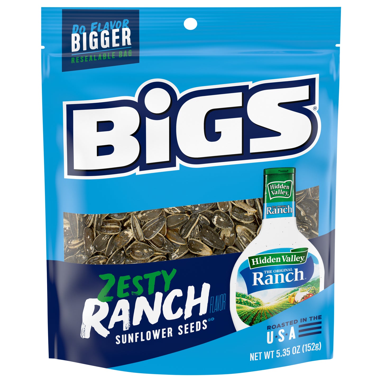 BIGS Hidden Valley Ranch Sunflower Seeds, Keto Friendly Snack, Low Carb Lifestyle, 5.35-oz. Bag