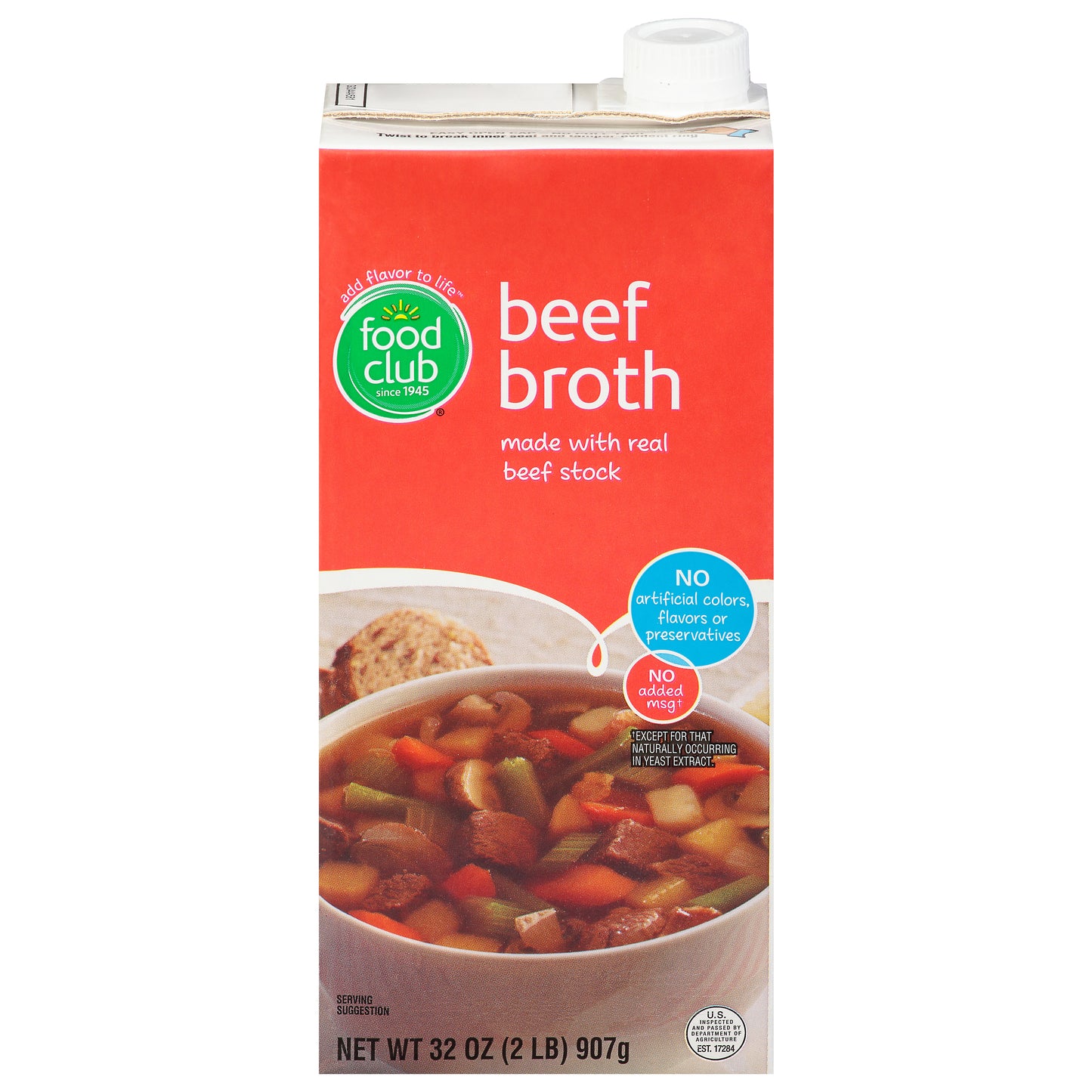 Food Club Beef Broth 32 oz