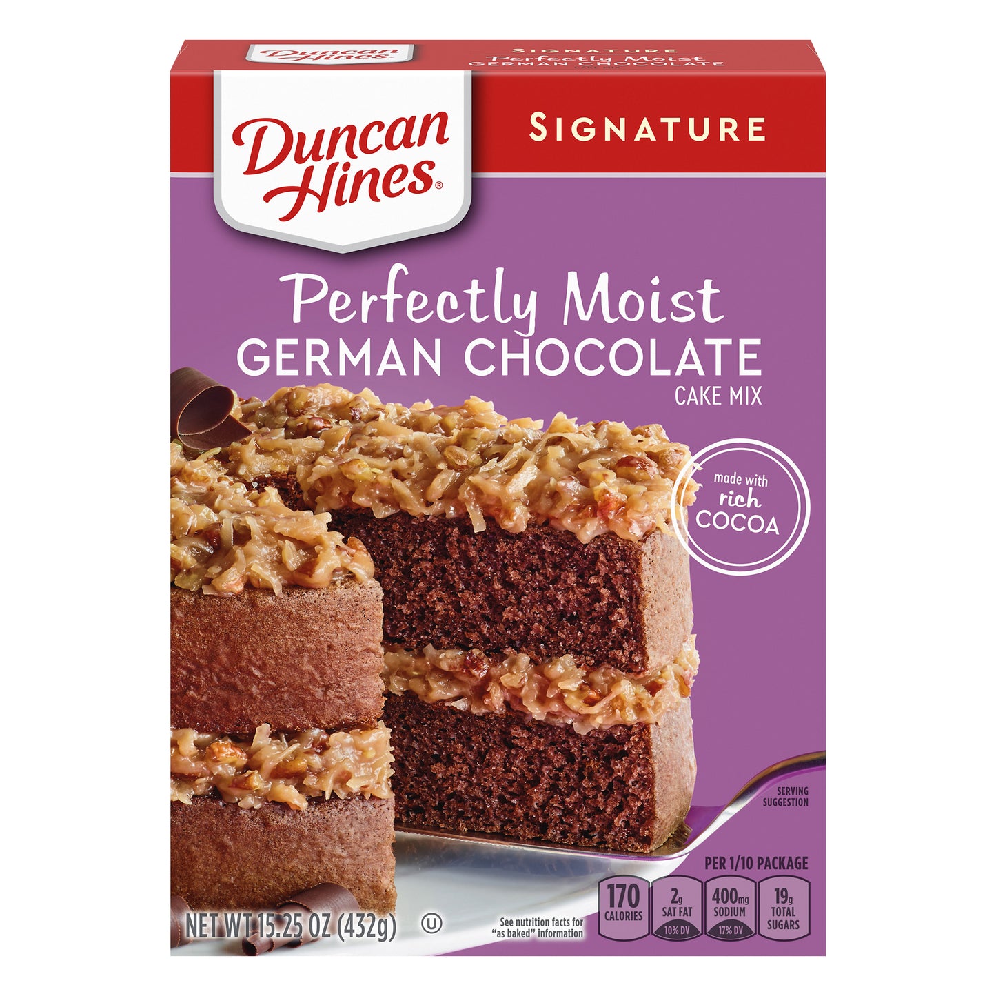 Duncan Hines Signature Perfectly Moist German Chocolate Cake Mix, 15.25 OZ