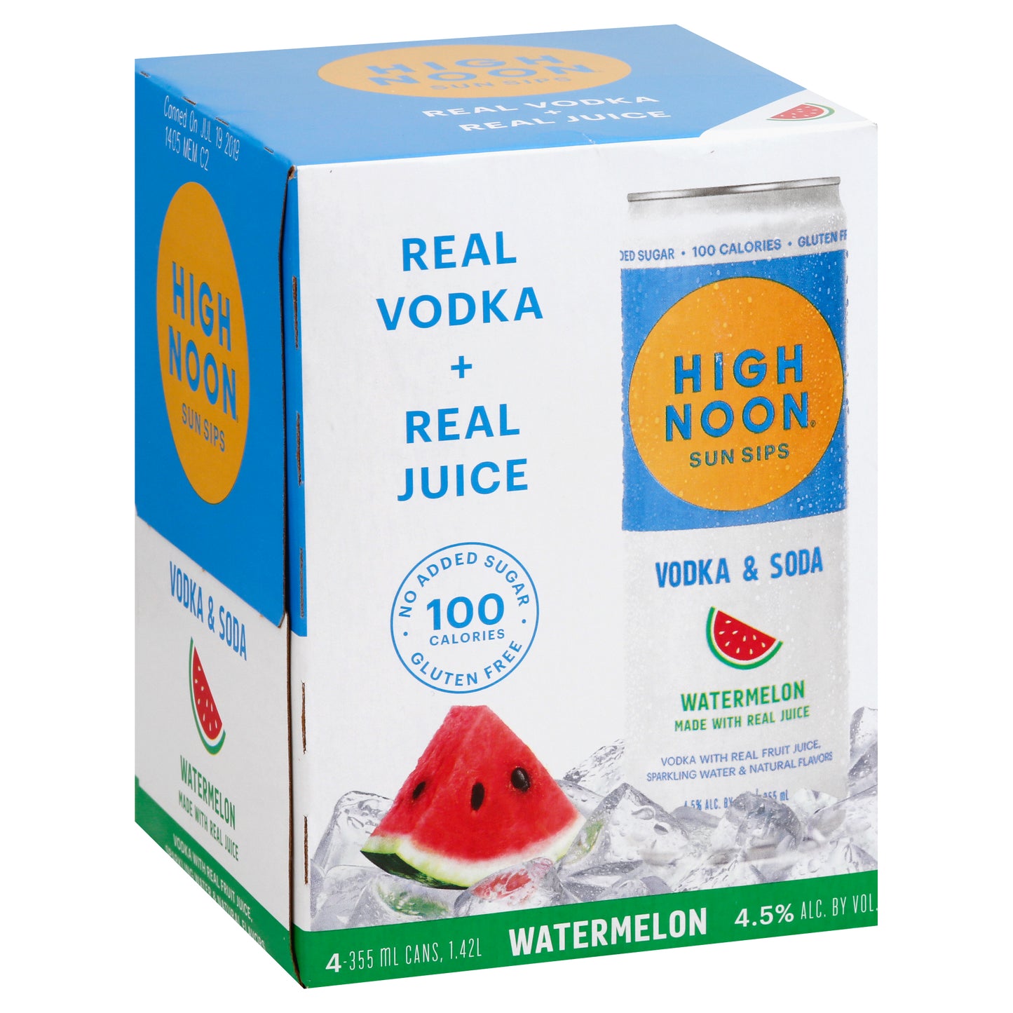 High Noon Vodka & Soda 4 ea - WATERMELON