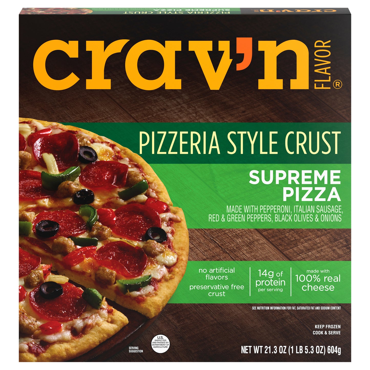 Crav'n Flavor Pizzeria Style Crust Supreme Pizza 21.3 oz