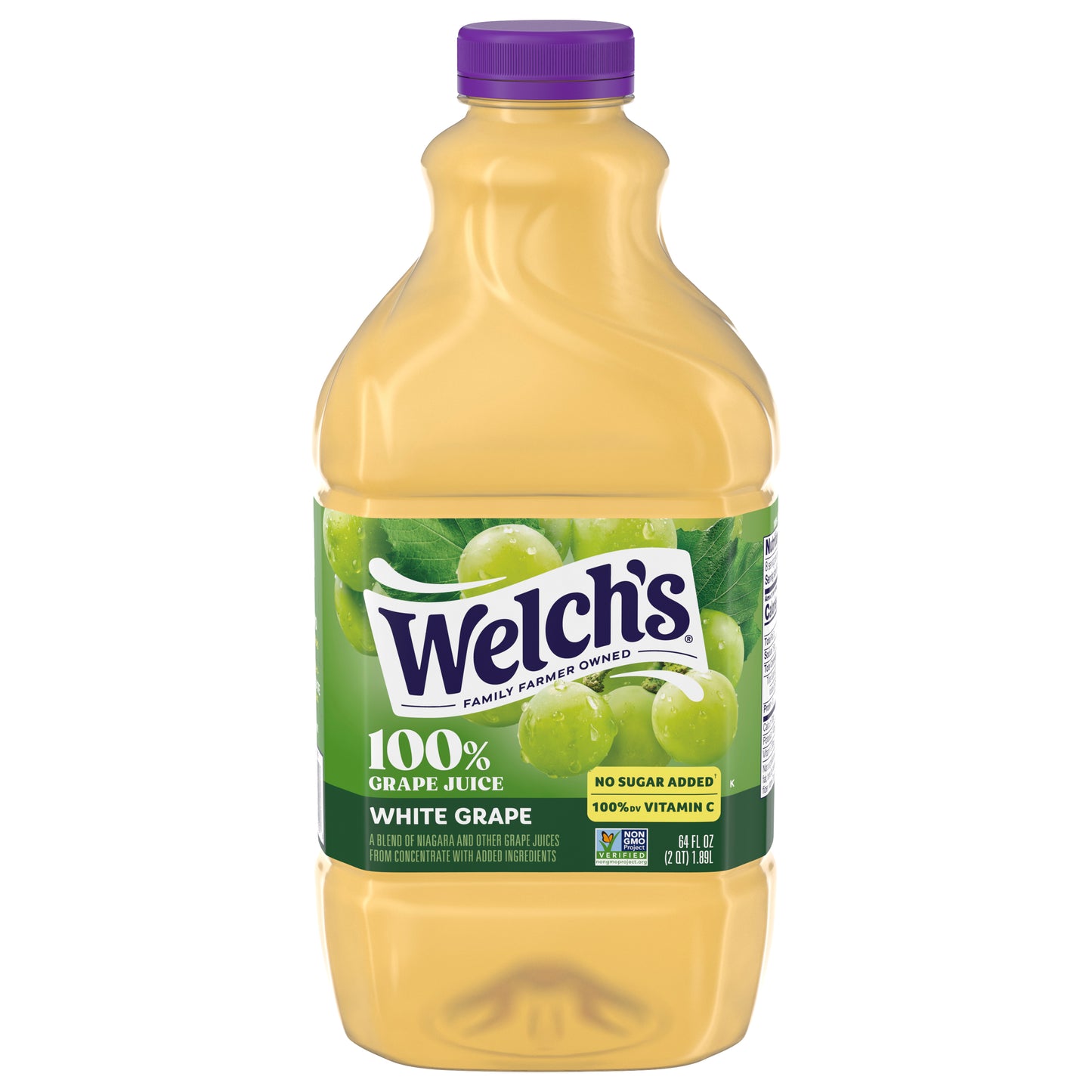 Welch's 100% Grape Juice, White Grape, 64 fl Oz Bottle