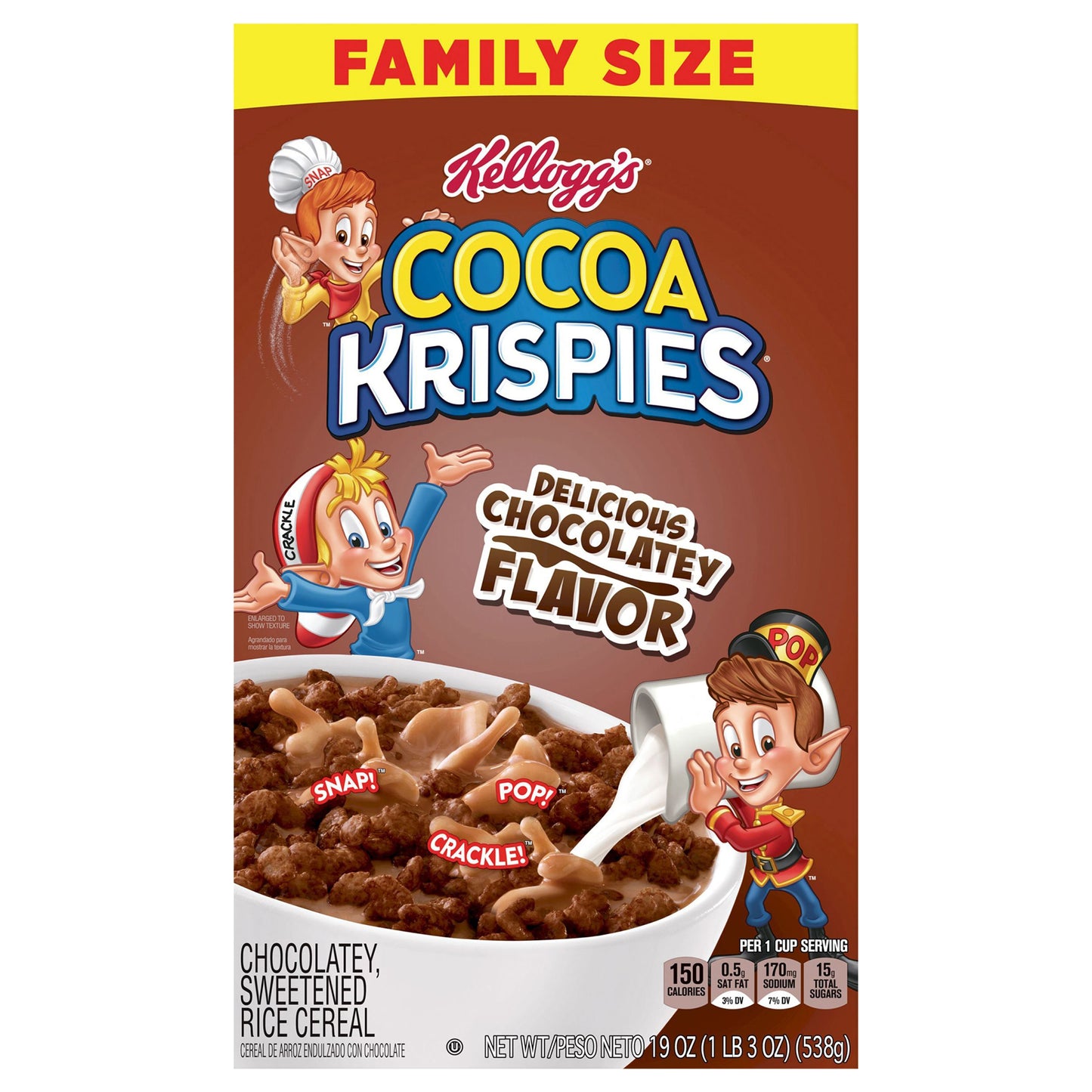 Kellogg's Cocoa Krispies Cold Breakfast Cereal Original, 19 oz