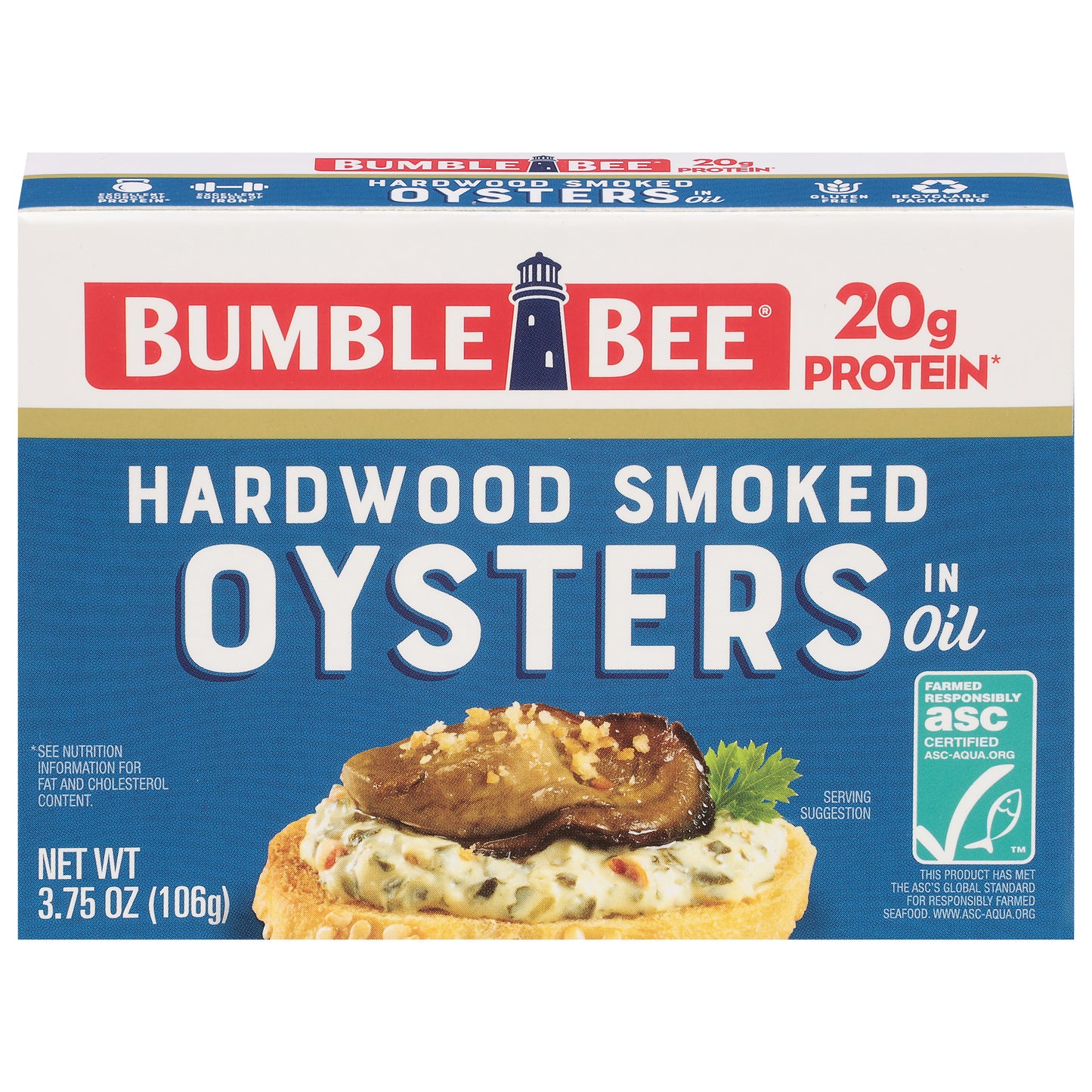 Bumble Bee Hardwood Smoked Oysters in Oil 3.75 oz