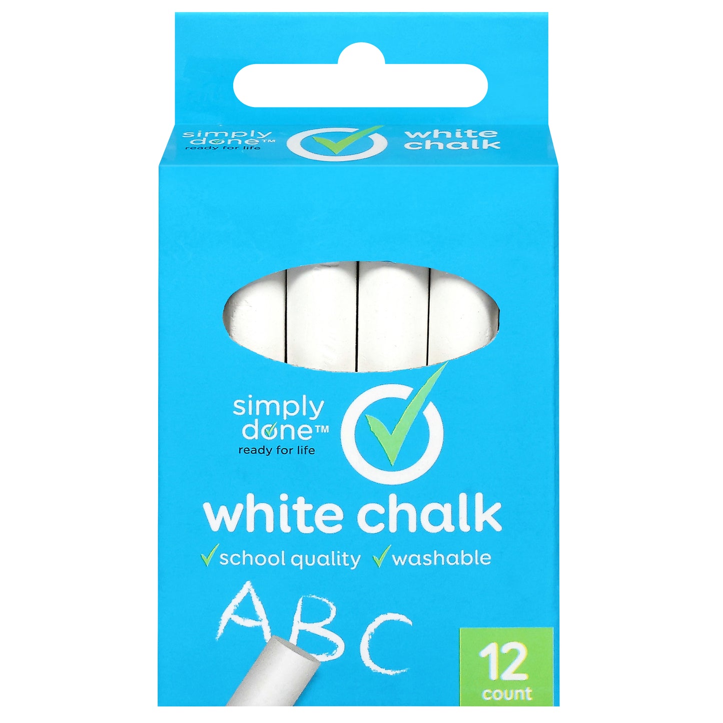 Simply Done White Chalk 12 Each