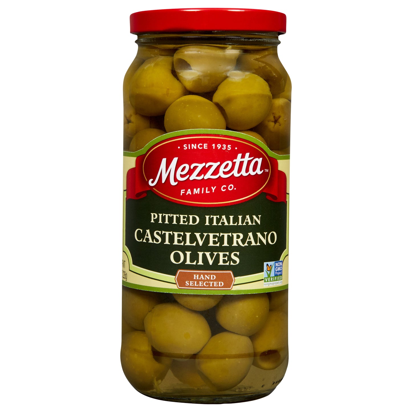 Mezzetta Pitted Italian Castelvetrano Olives, 8 oz Dr. Wt.