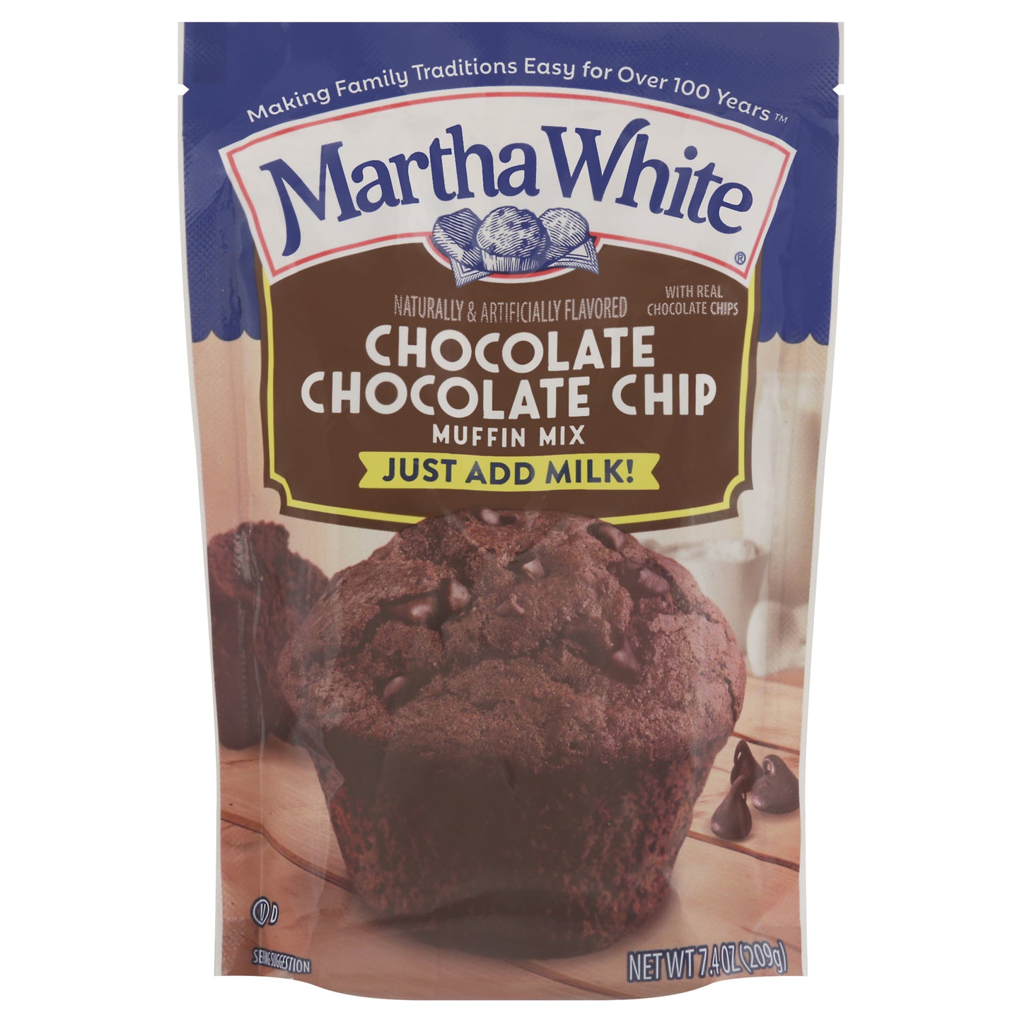 Martha White Chocolate Chocolate Chip Muffin Mix 7.4 oz